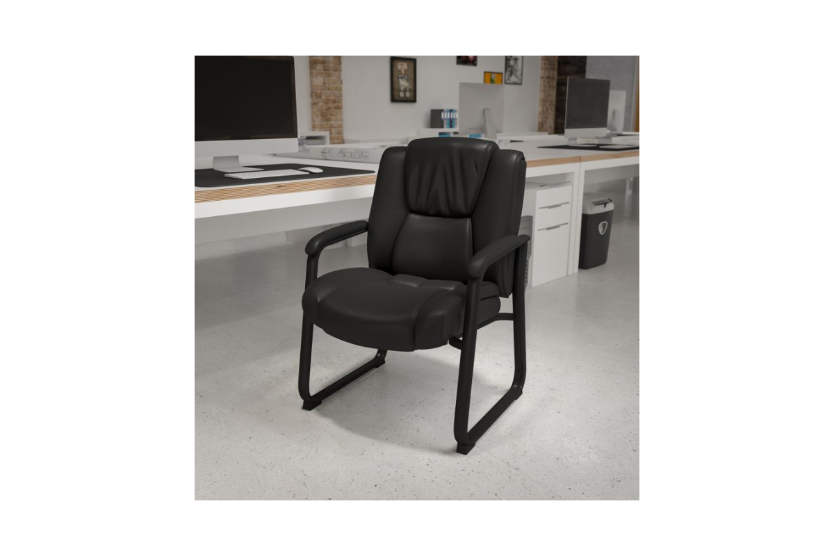Skyline Decor Black LeatherSoft Side Chair
