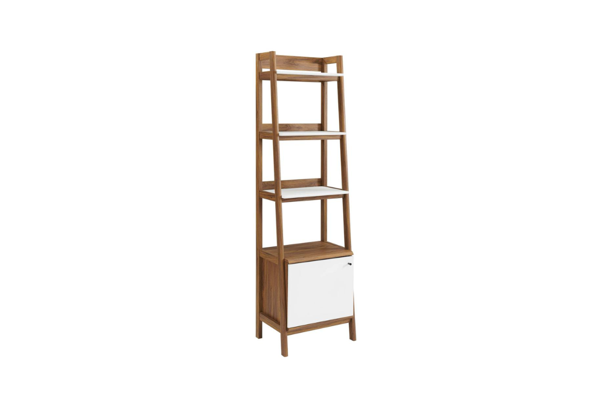 Trio Supply House Bixby 21" Bookshelf: Walnut White
