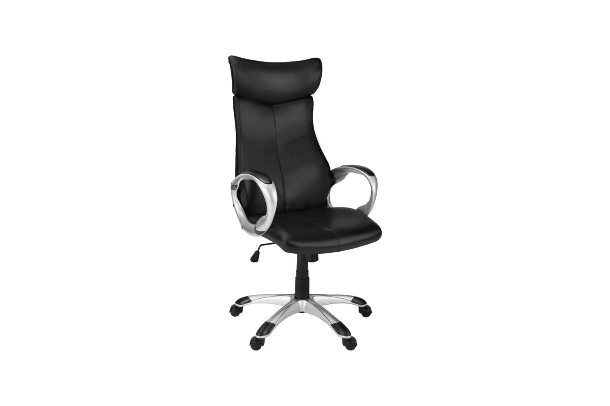 Trio Supply House Contemporary Black Leatherlook Office Chair
