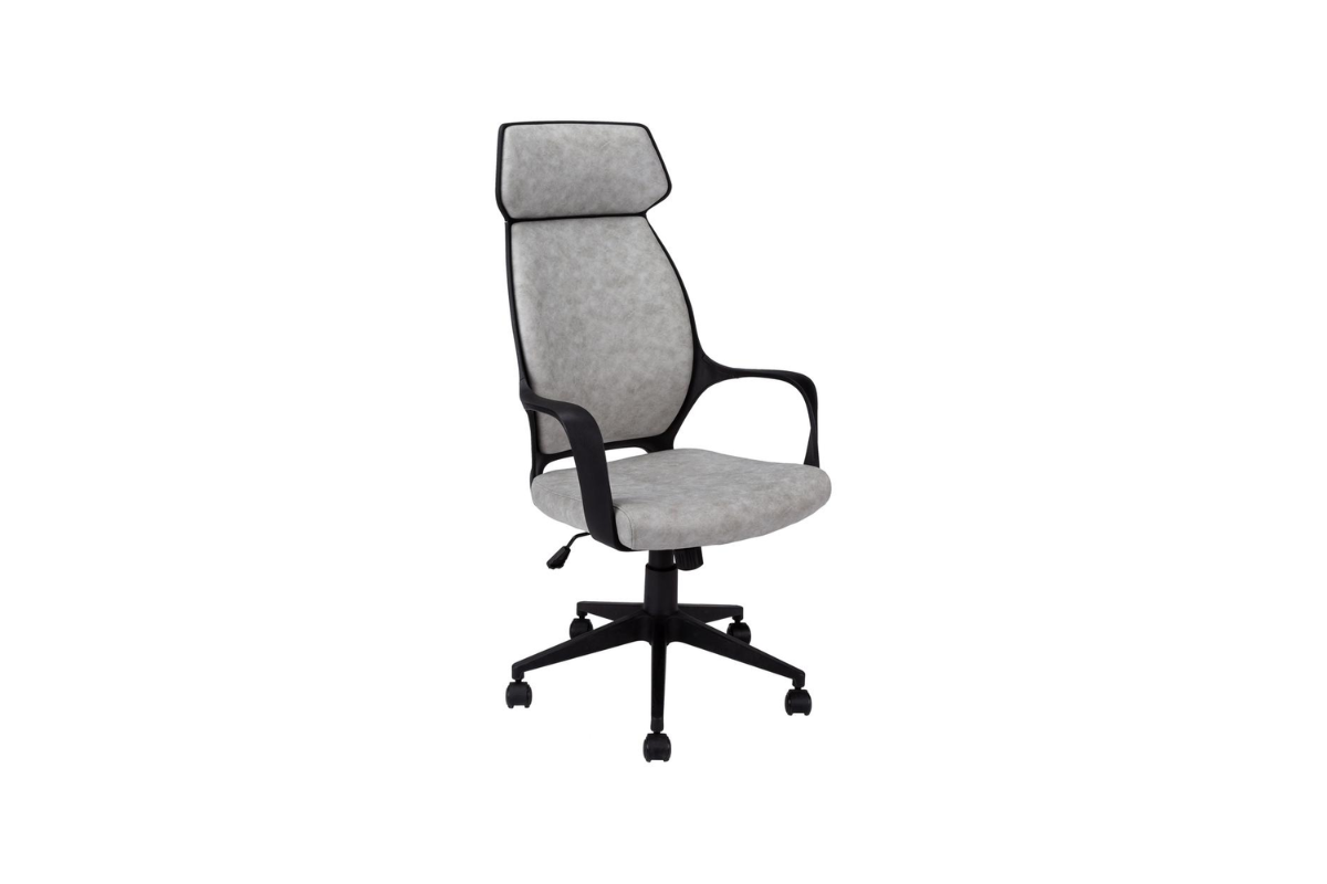 Trio Supply House Grey Microfiber High Back Office Chair