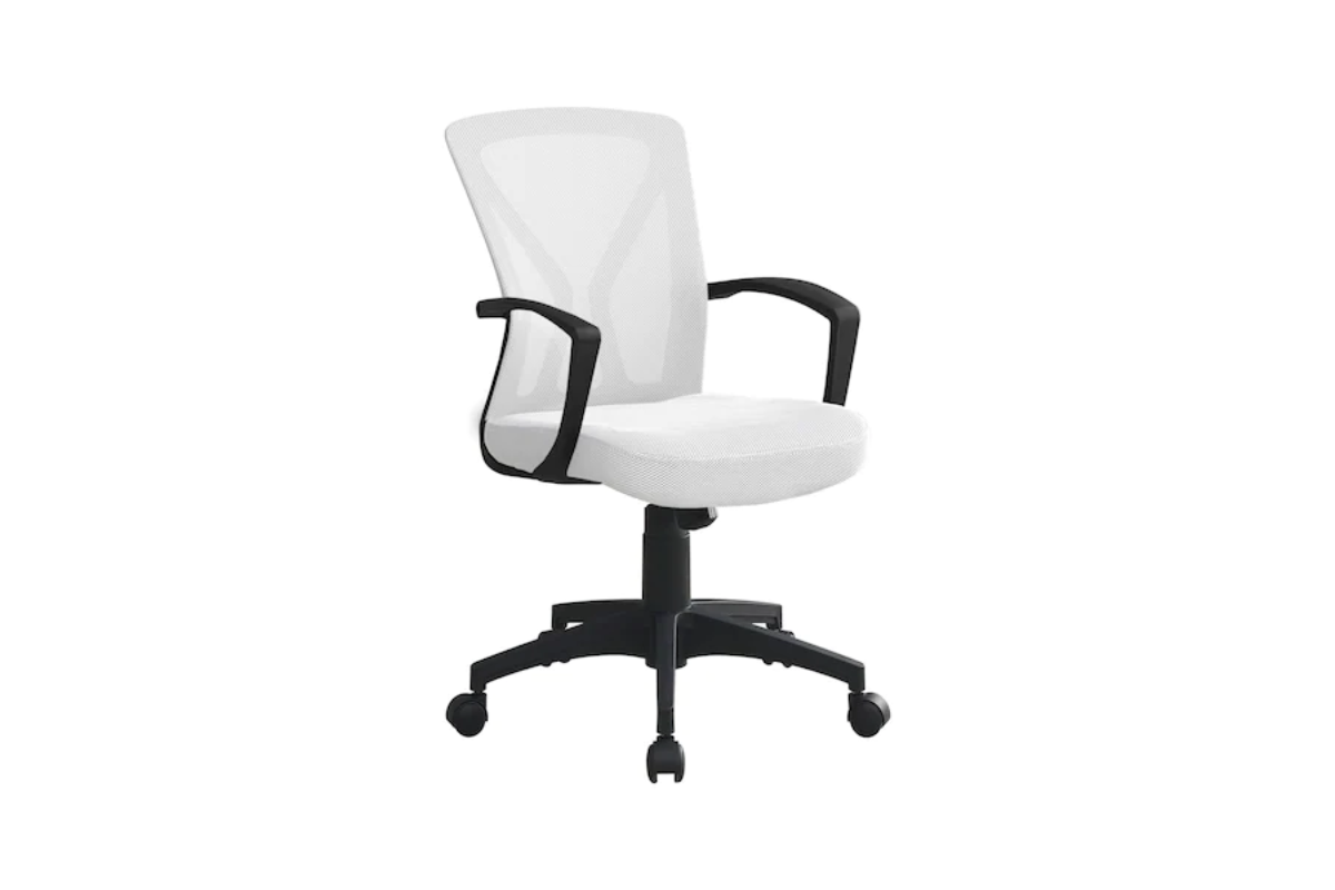 Office Chair Black Base On Castors MidBack Armrest chair