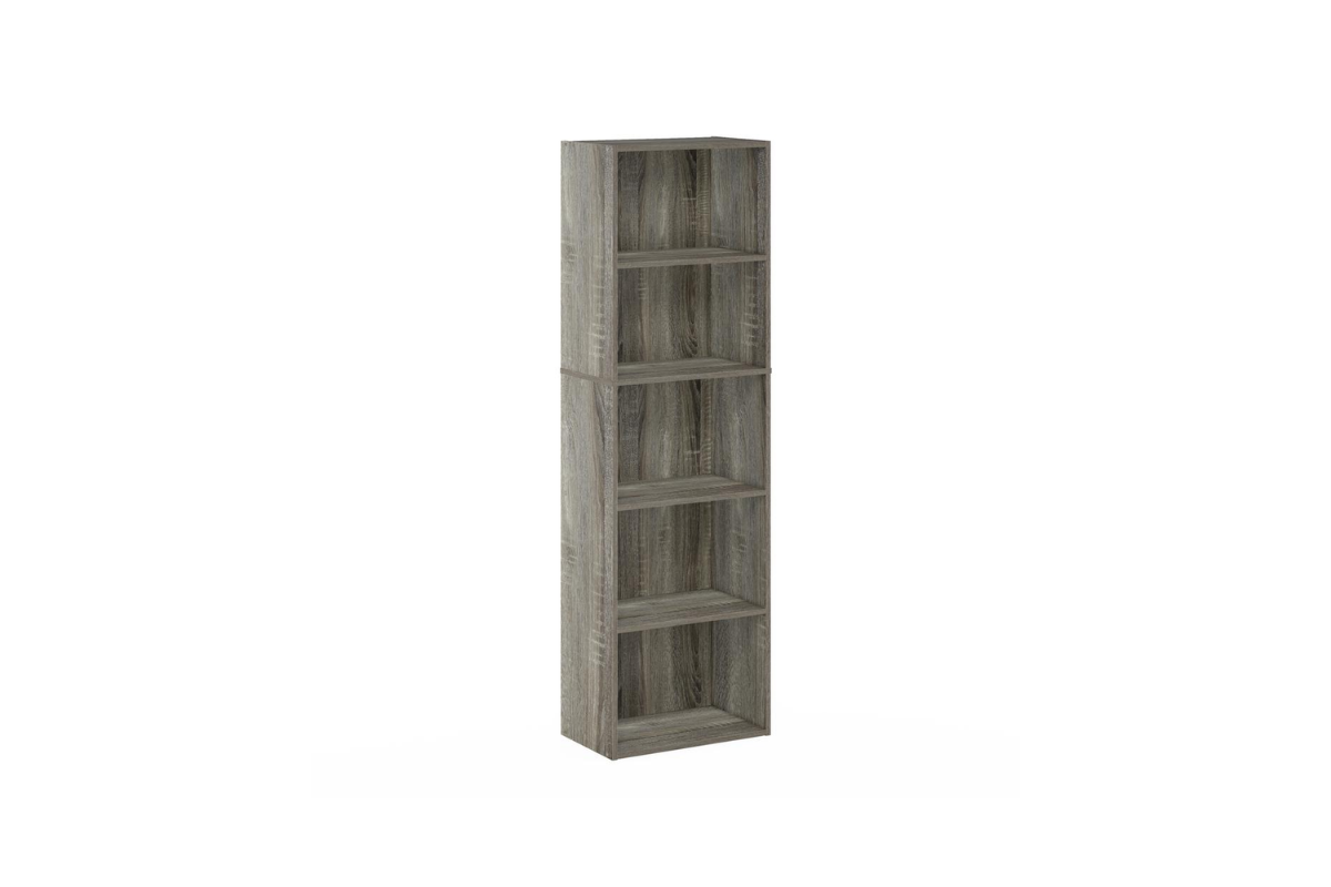 Trio Supply House 5-Tier Open Shelf Bookcase: French Oak