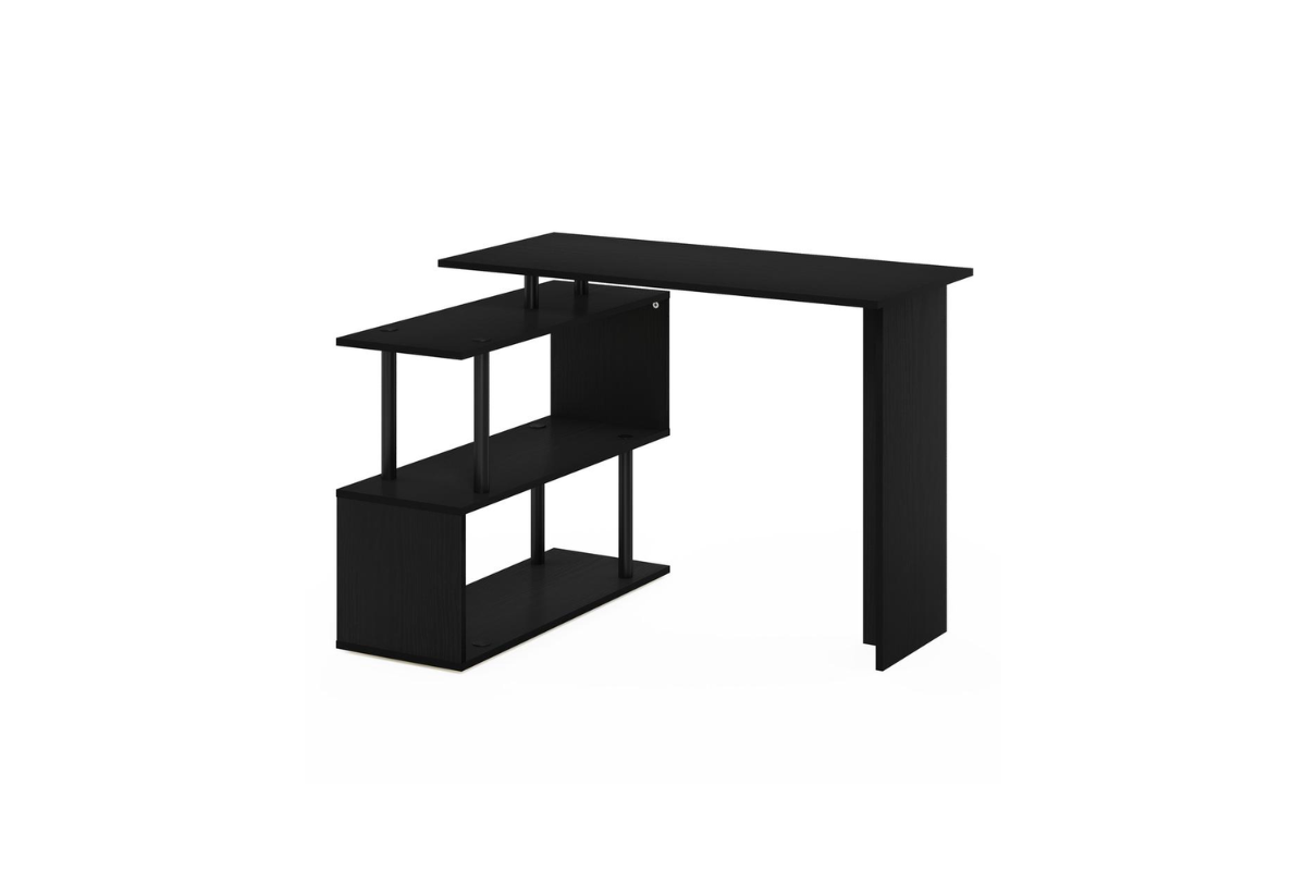 Moore L-Shape Computer Desk with 3-Tier Shelves