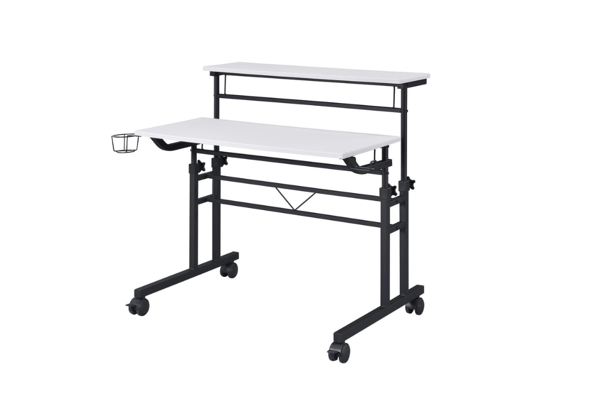 Trio Supply House Rolling Desk: Moveable Shelf