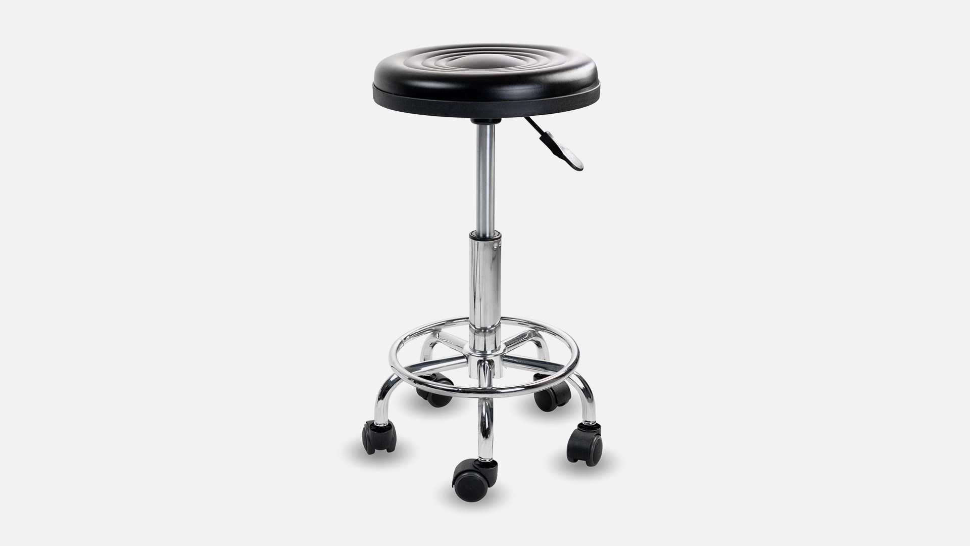 Mount-It! Height Adjustable Stool with Wheels