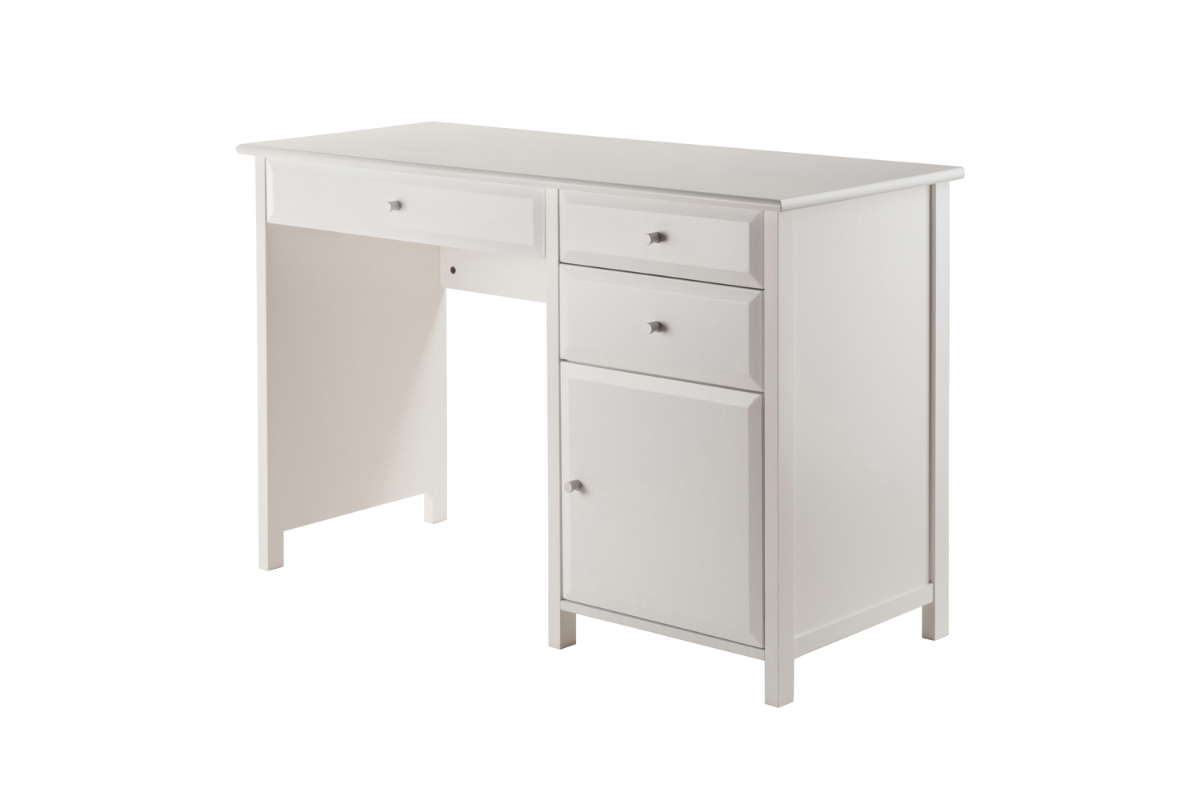 Skyline Décor Delta Home Office Writing Desk, White Writing Desk