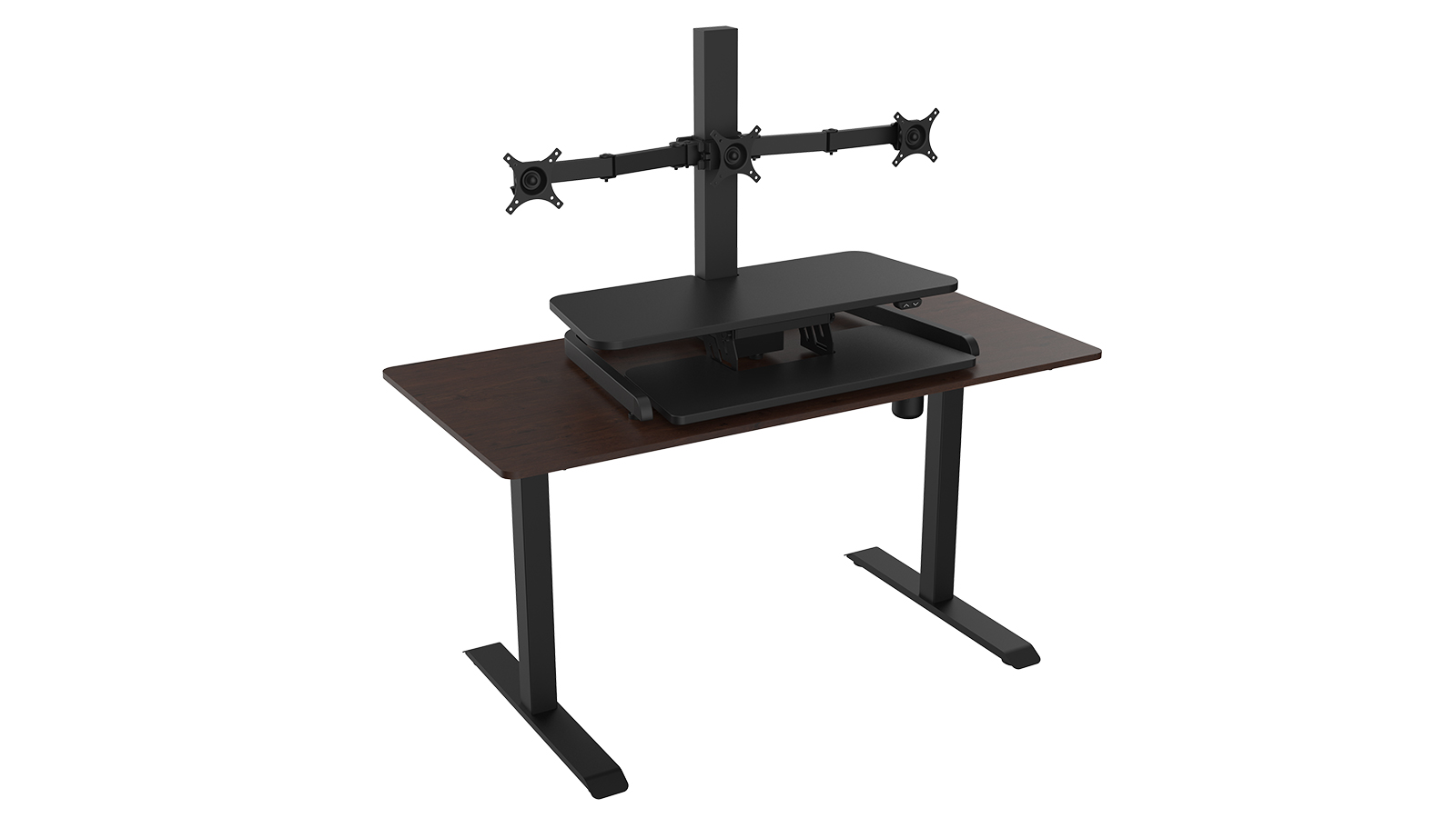 Three-shelf Adjustable Stand Up Workstation