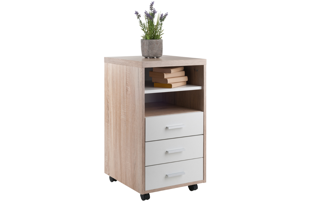 Skyline Décor Kenner Open Shelf 3Drawer Storage