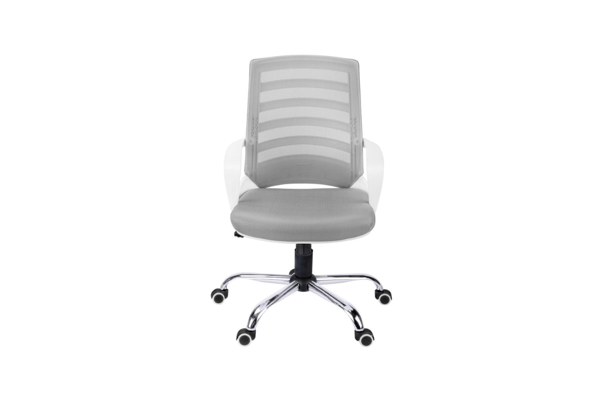 Trio Supply House Office Chair in White and Grey Mesh MULTI POSITION