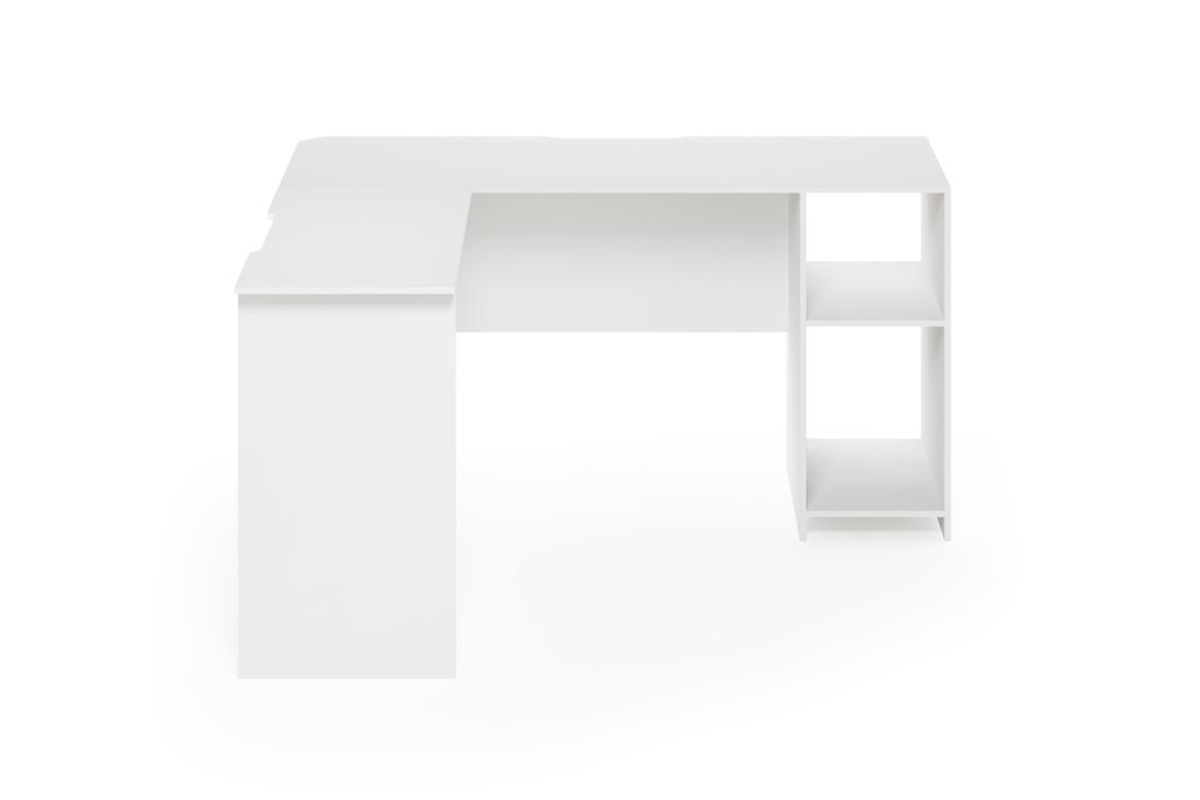 Furinno Indo L-Shaped Desk with Bookshelves (White)