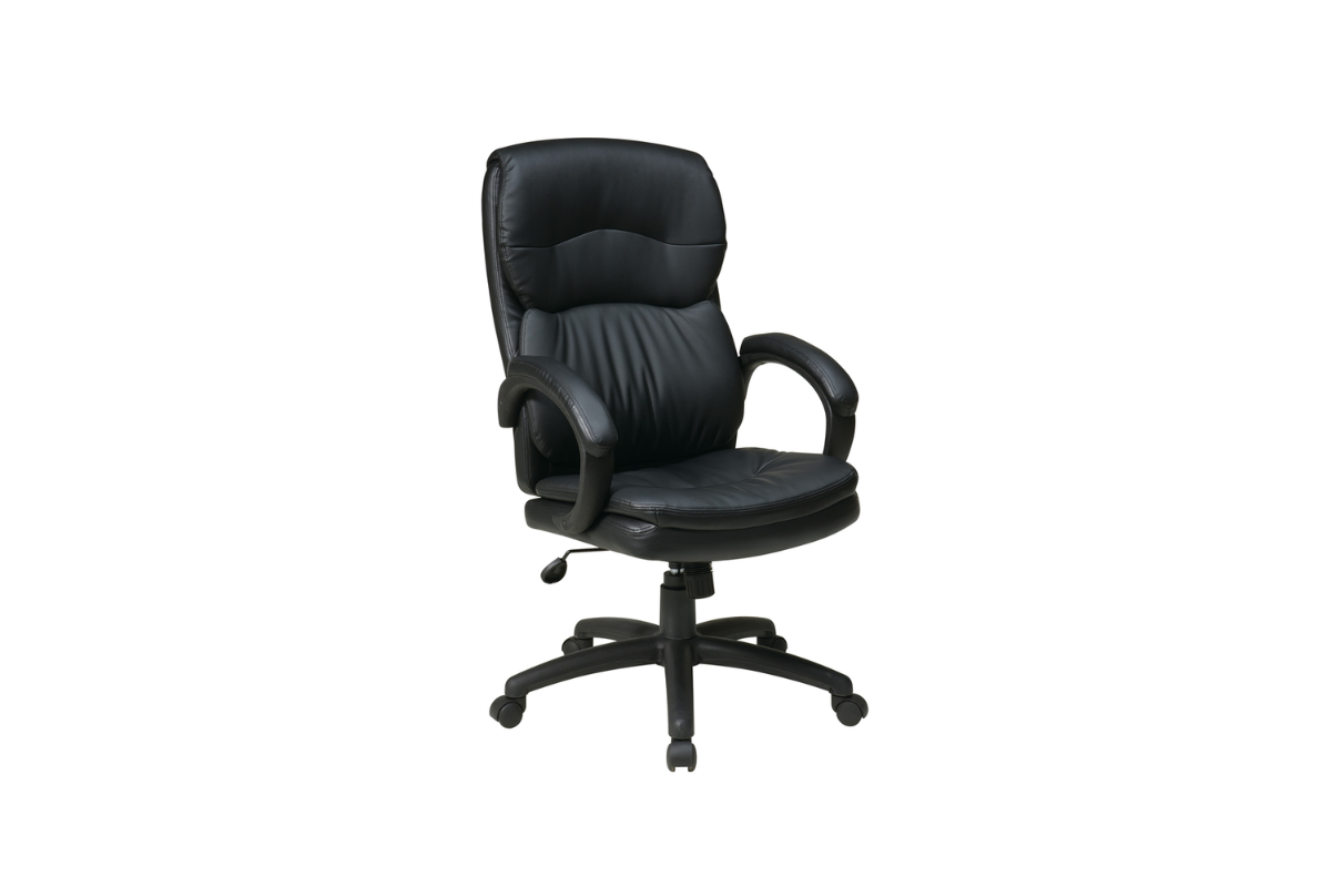 Trio Supply House High Back Black Leather Executive Chair