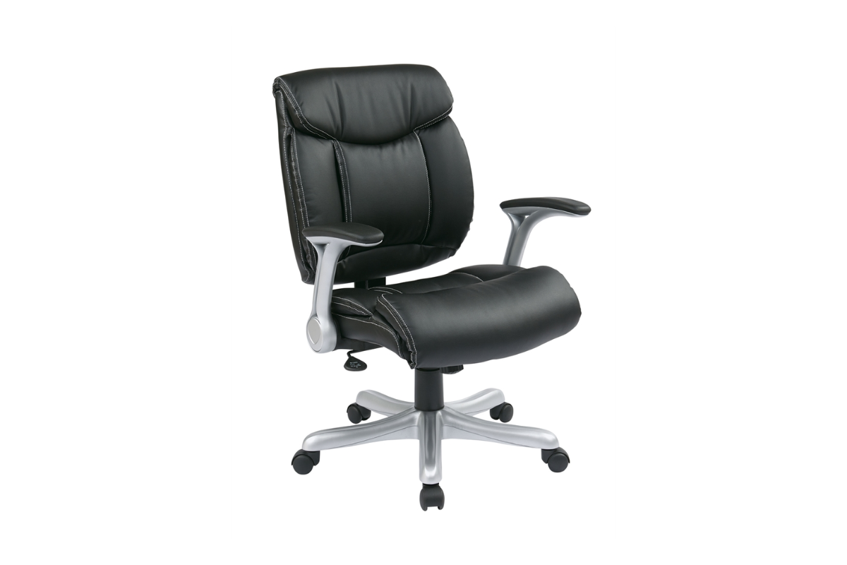 Trio Supply House Black Executive Bonded: Leather Chair
