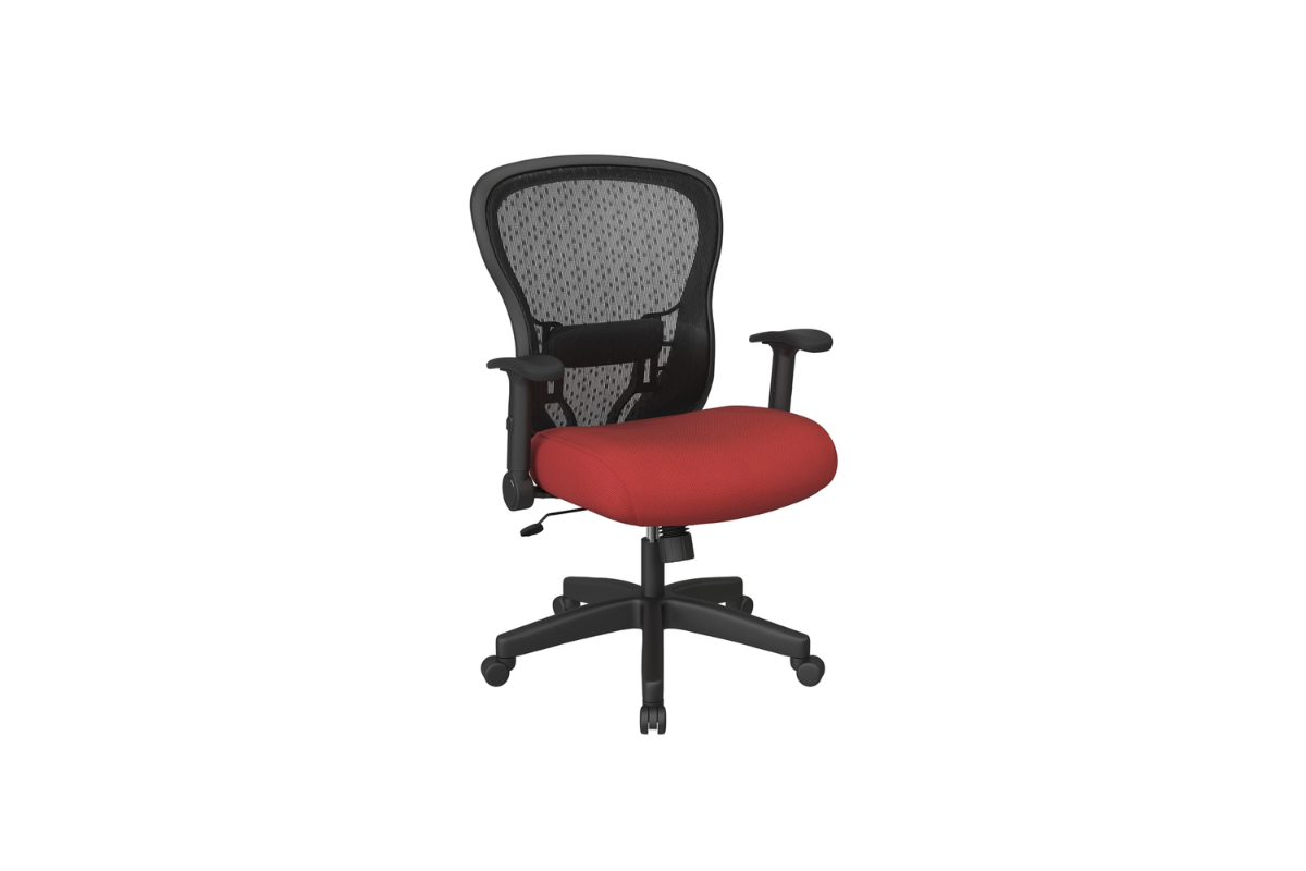 Office Star Products Deluxe R2 SpaceGrid Back Chair with Memory