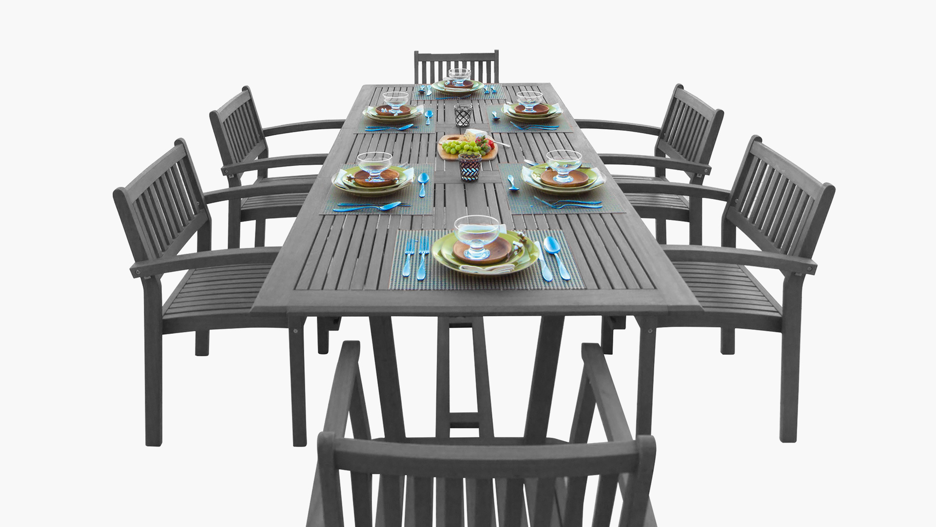 Set of 6 x armchairs + 1 x table