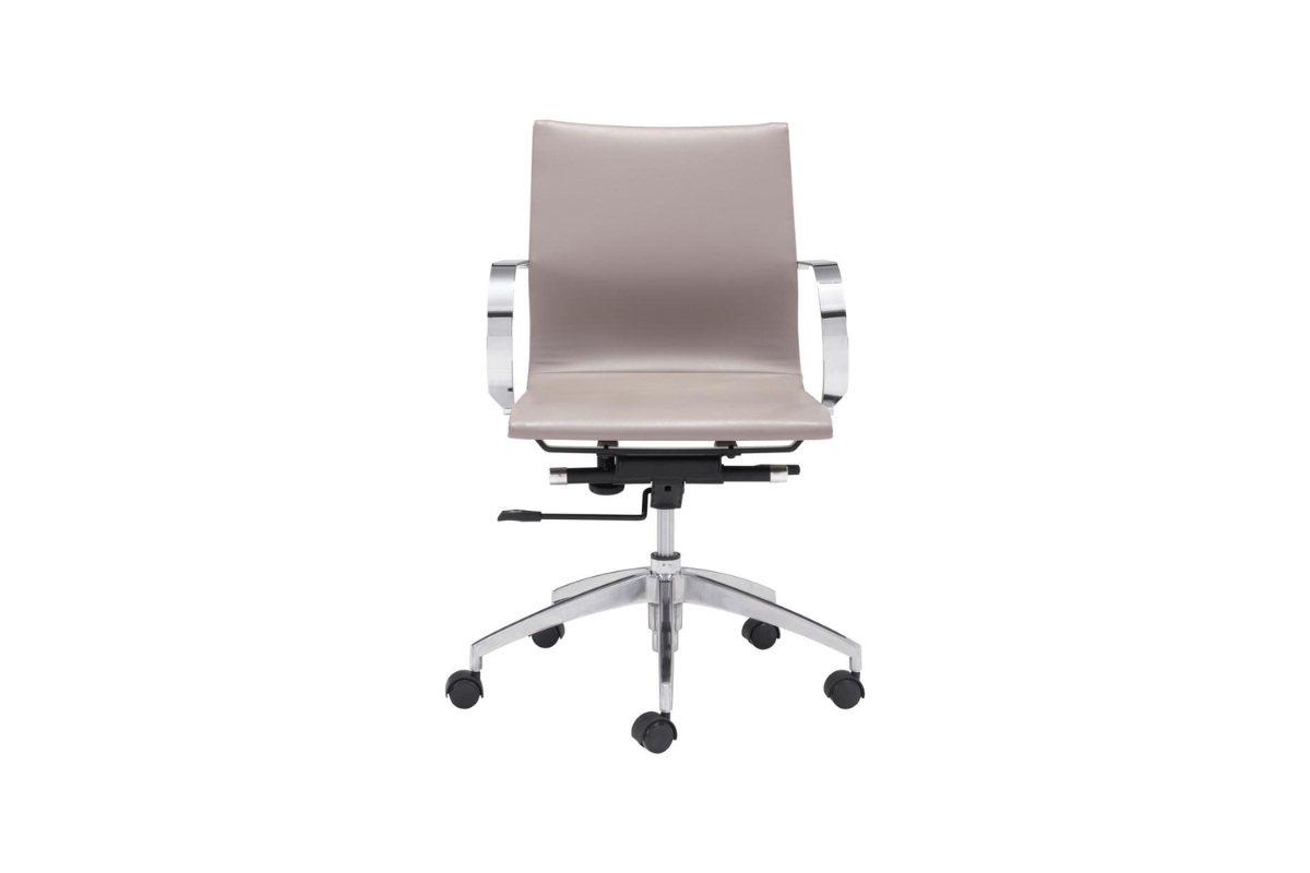 Trio Supply House Glider Low Back Office Chair Taupe
