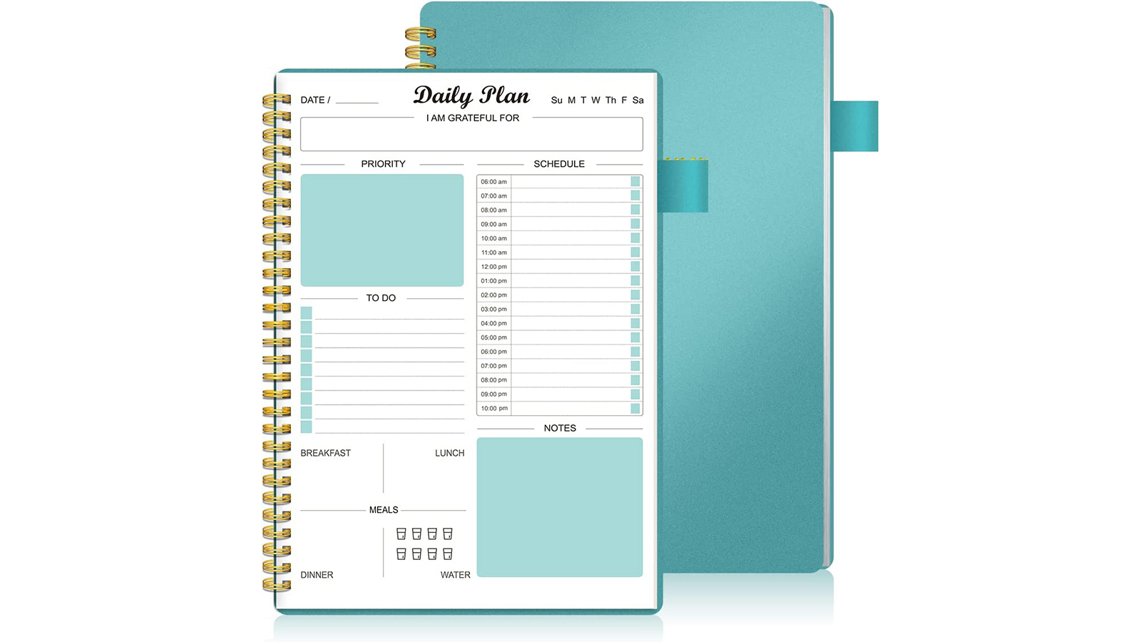 KERDOM Regolden-Book Daily Planner Undated: 160 Pages (7x10 inch)