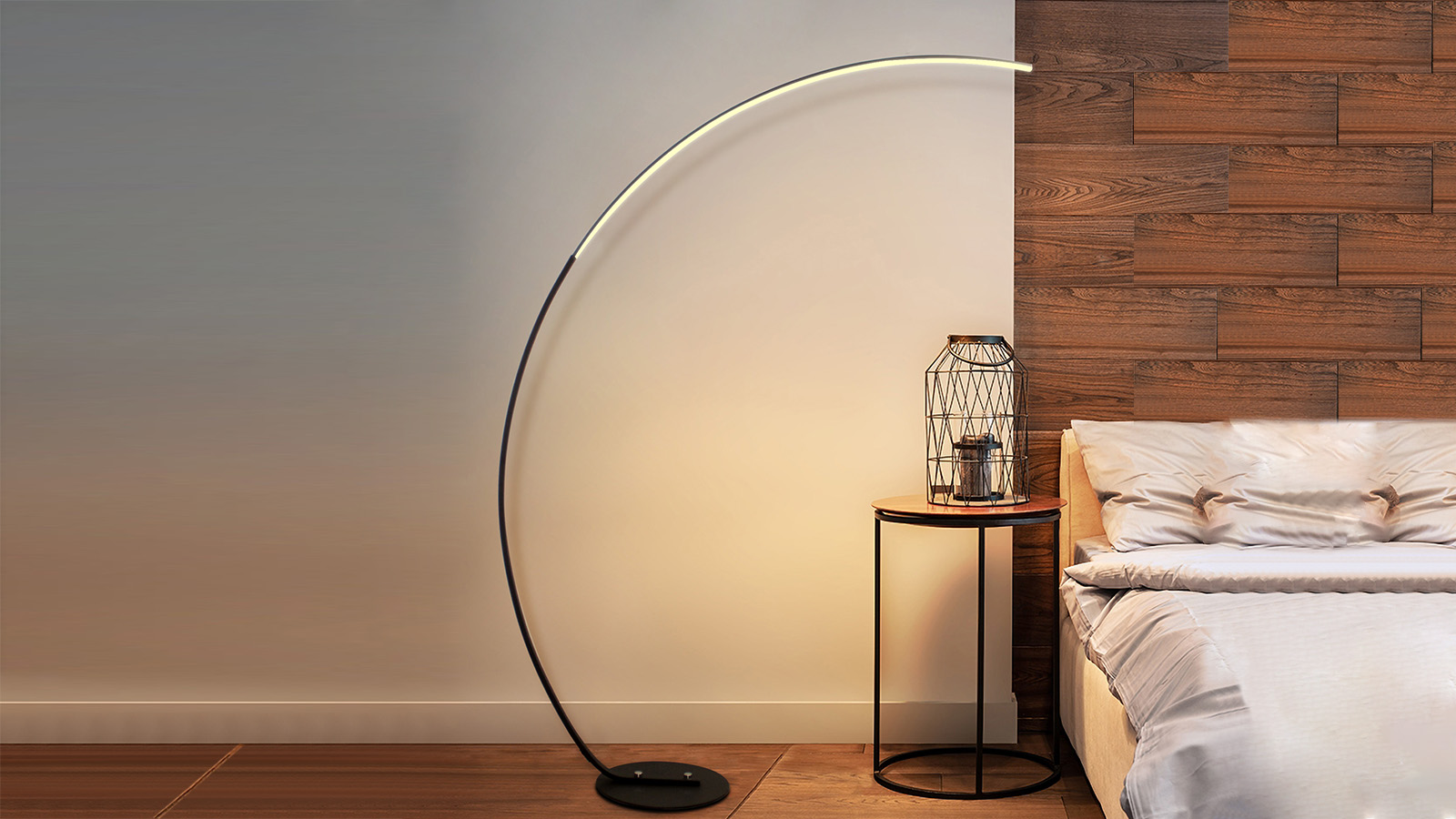 Lamp Depot RGBW Modern Curve Lamp, Mood Lighting