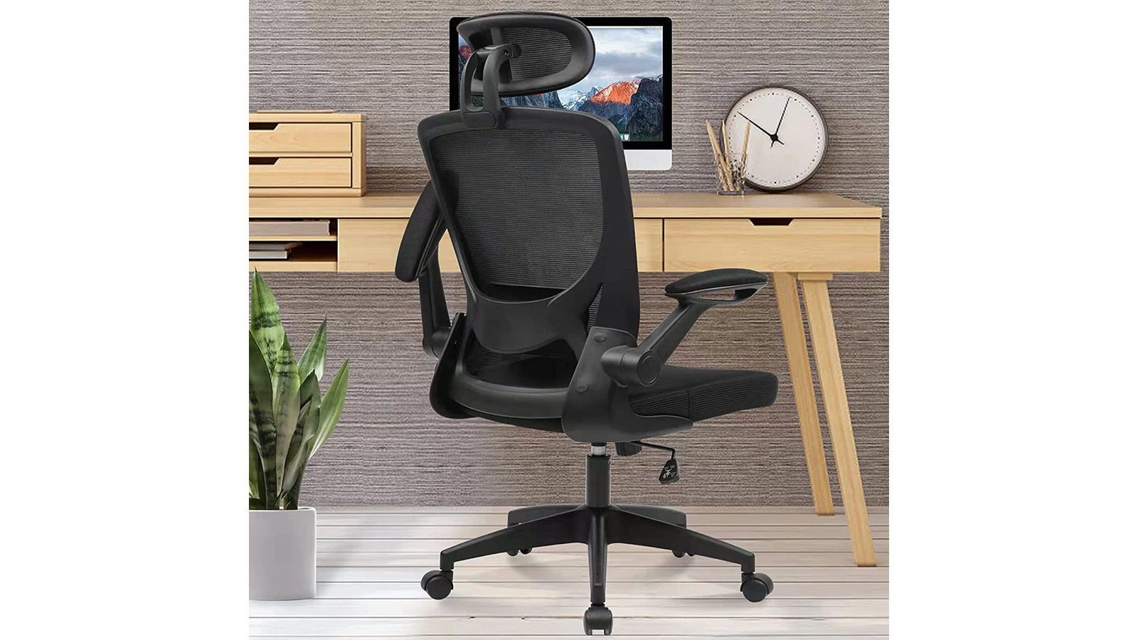 KERDOM Office Chair: Adjustable Armrests and Headrest