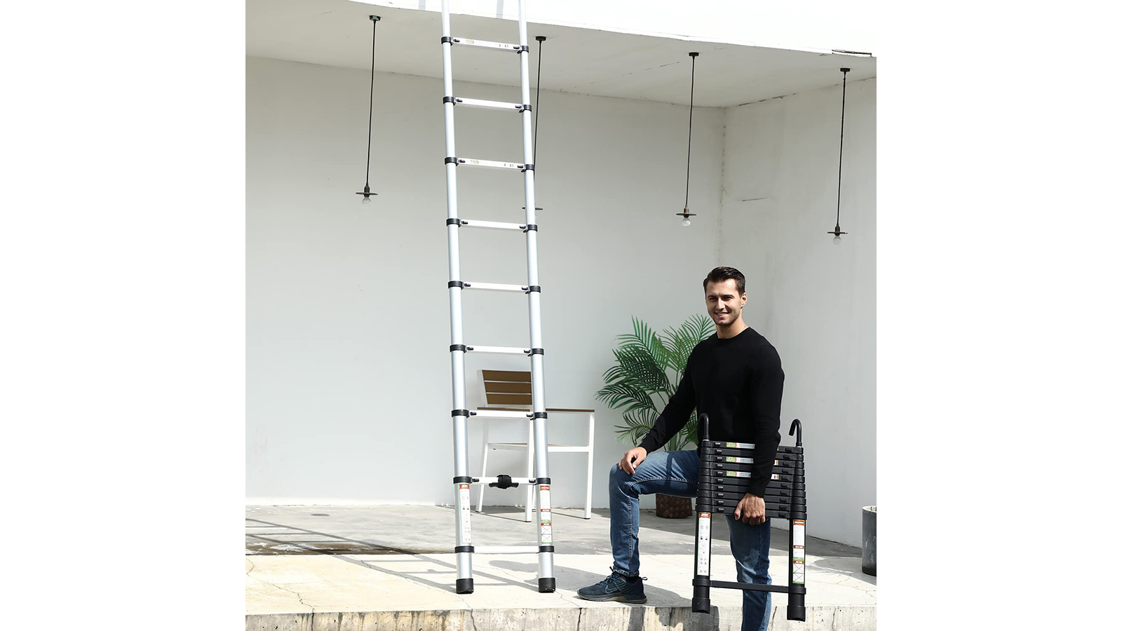 Telescopic ladder deals 10 meter