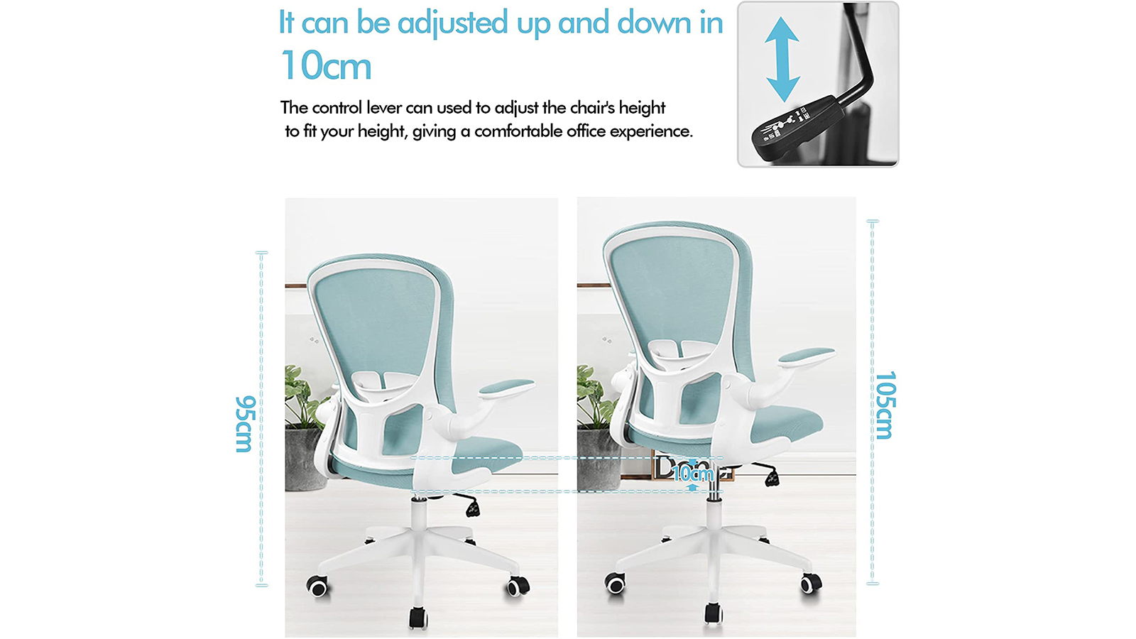 KERDOM FelixKing Office Chair with Lumbar Support and Flip-up Arms 938 –  Kerdom