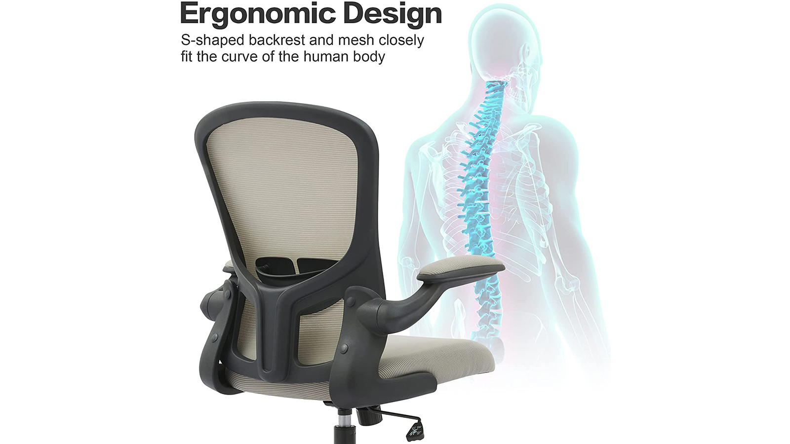 KERDOM FelixKing Office Chair with Lumbar Support and Flip-up Arms 938 –  Kerdom