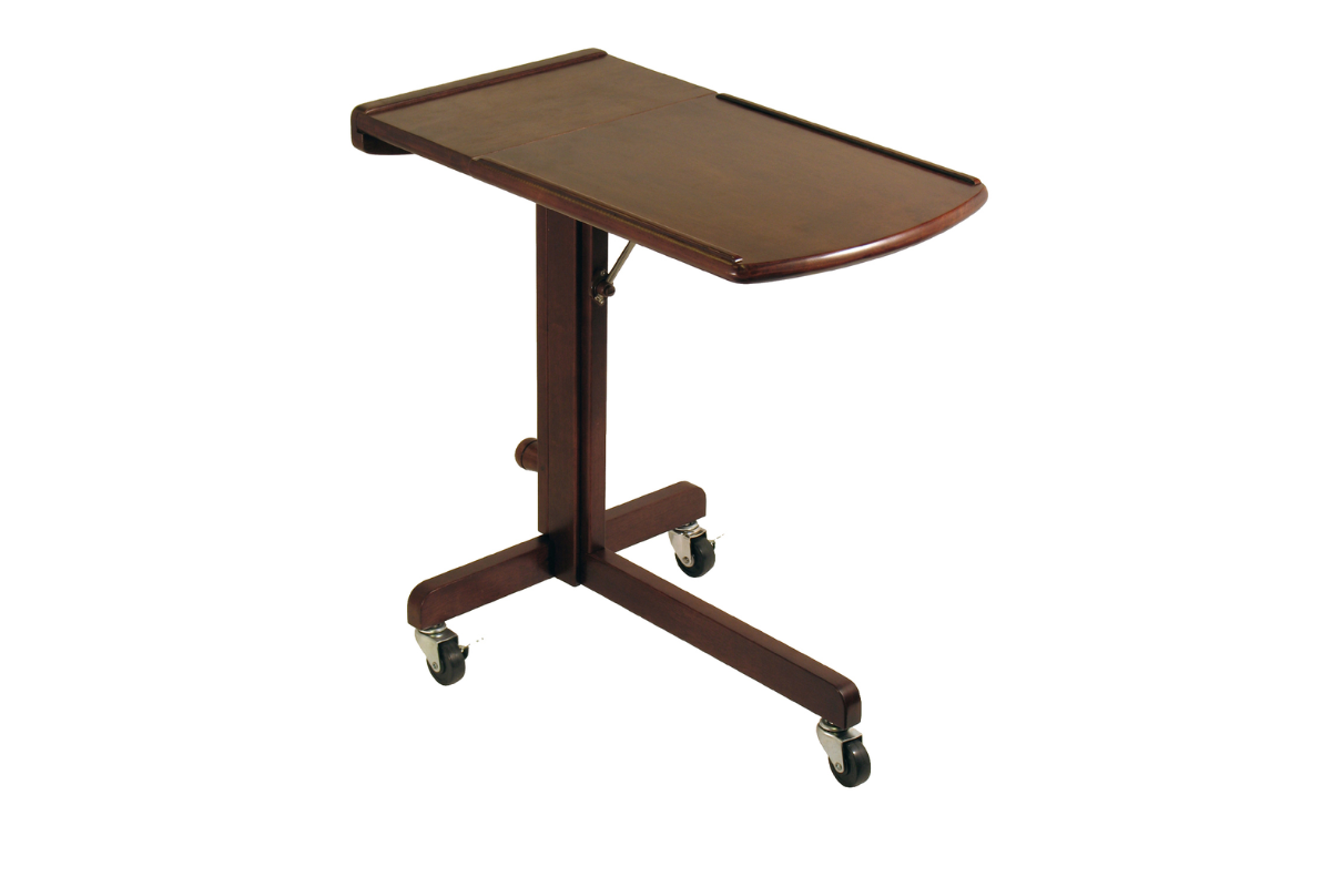 Skyline Décor Olson Adjustable Laptable Cart, Walnut Laptop Cart