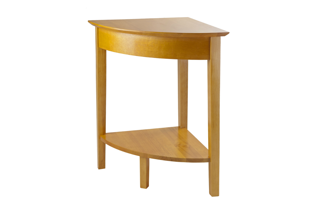 Skyline Decor Studio Home Office Corner Table, Honey Pine Corner Desk