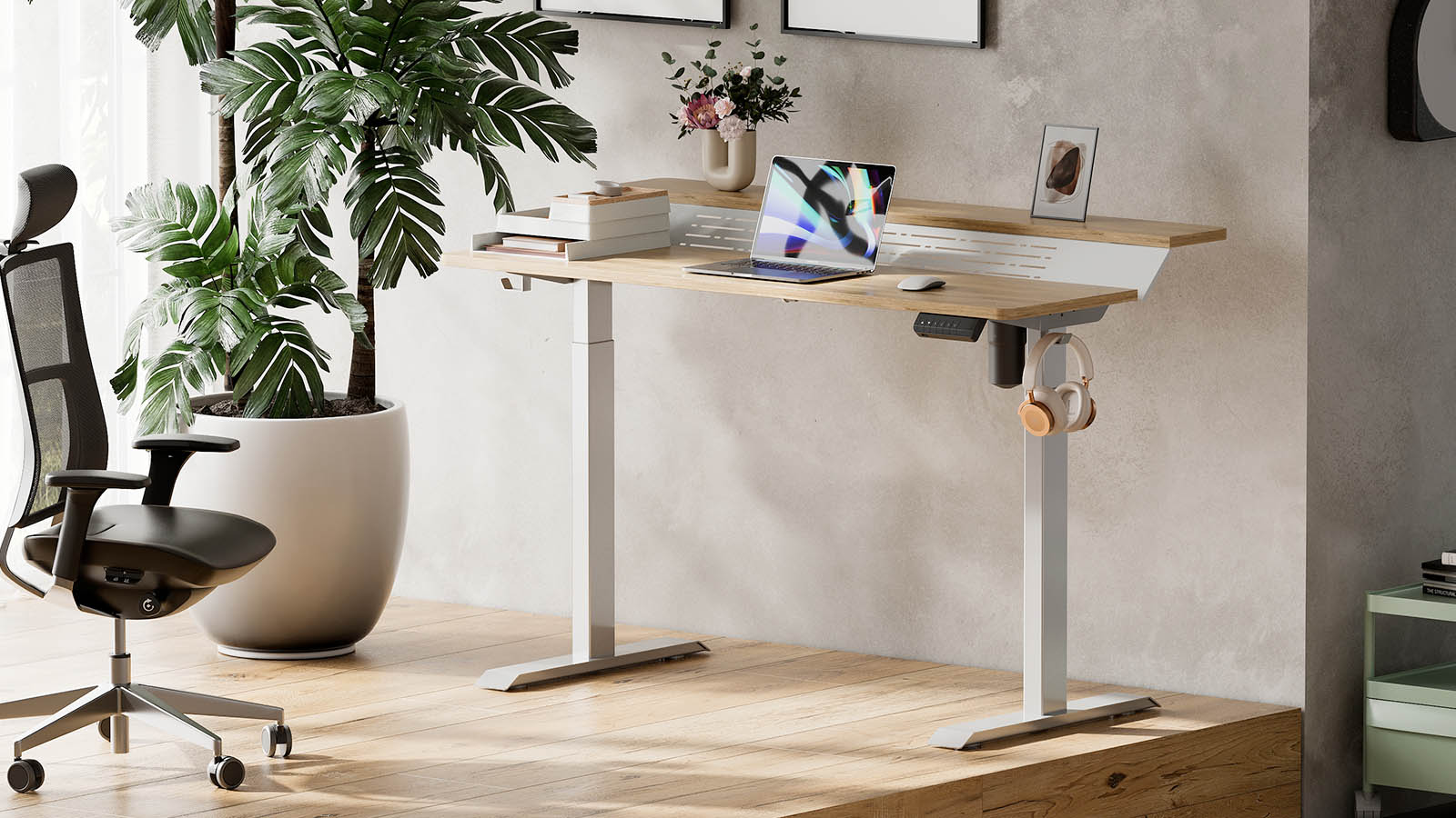 RISE UP electric standing desk height adjustable sit stand up computer –  UncagedErgonomics