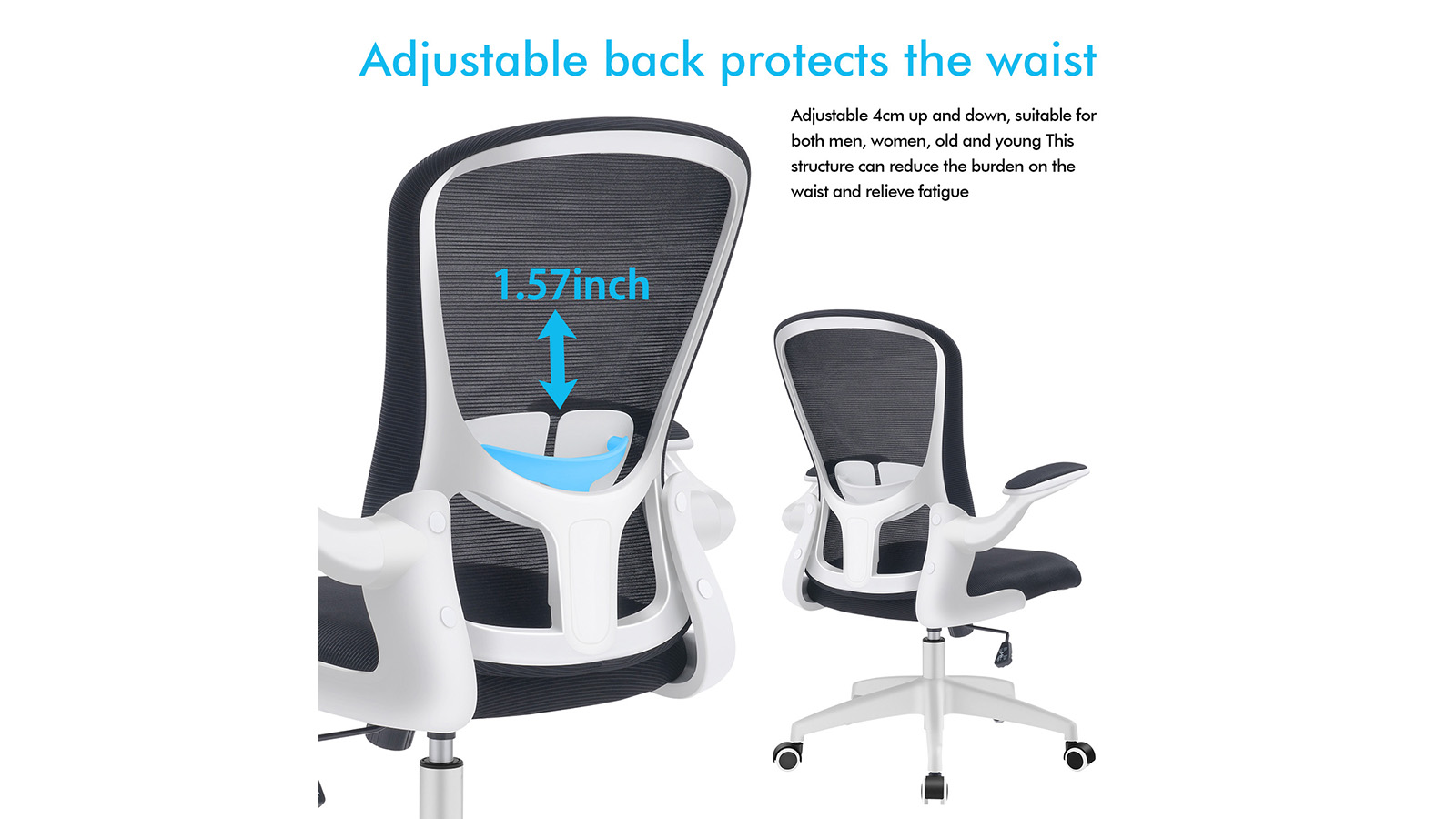 Adjustable Lumbar Design Office Chair Neck Support Pillow Elastic
