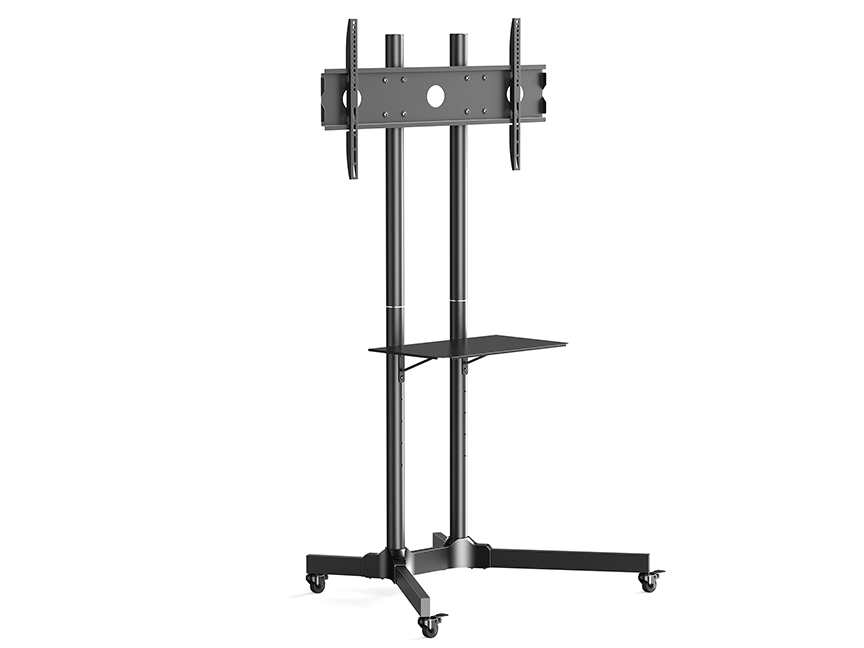 ErgoAV TV/Monitor Cart For TVs with Shelf: For TVs 40" to 75"