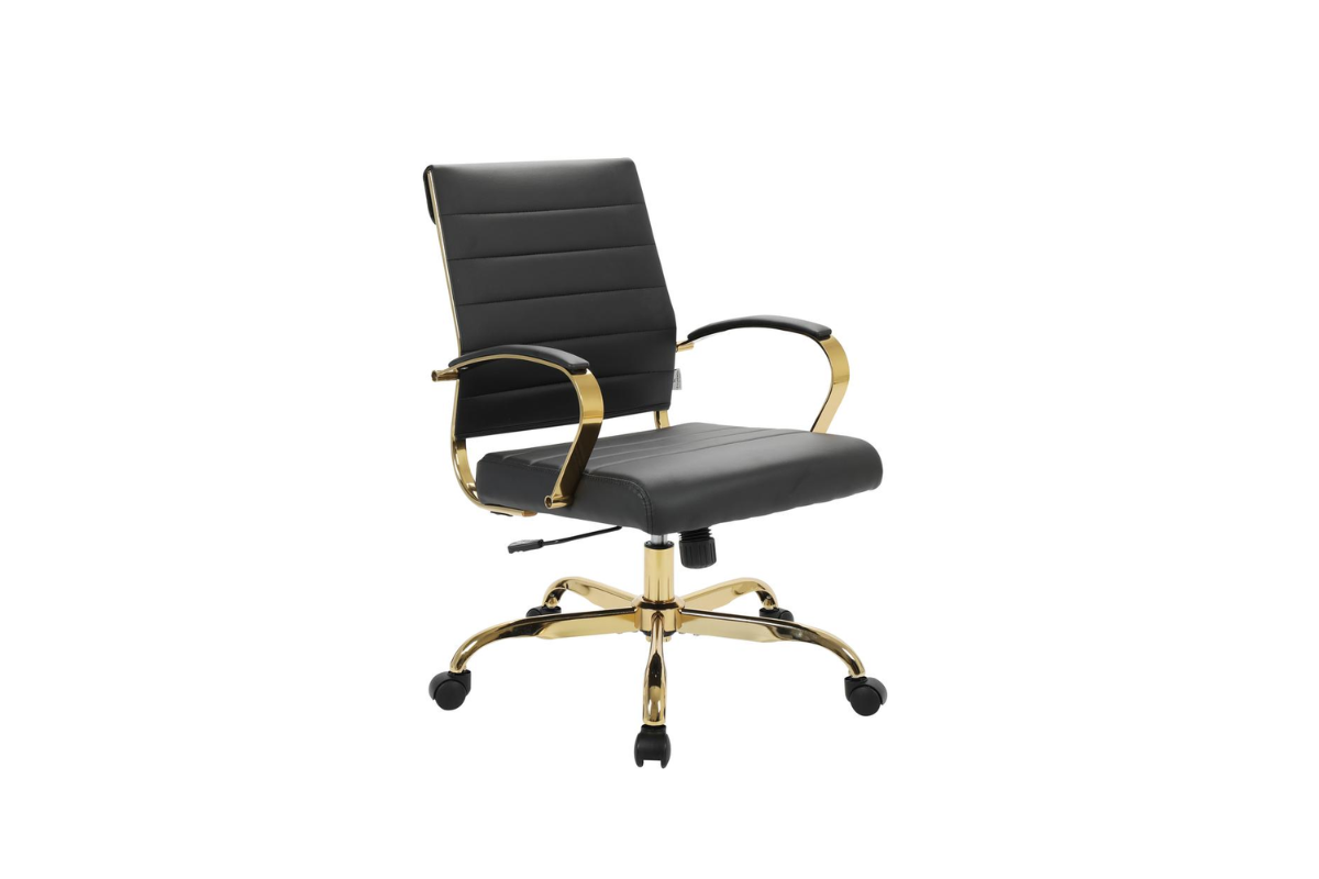 Skyline Decor Benmar Home Leather: Gold Frame