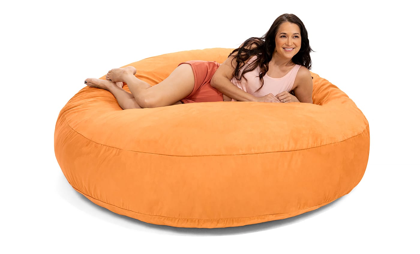  Jaxx 6 Foot Cocoon - Large Bean Bag Chair for Adults, Premium  Luxe Faux Fur - Mountain Fox : Home & Kitchen