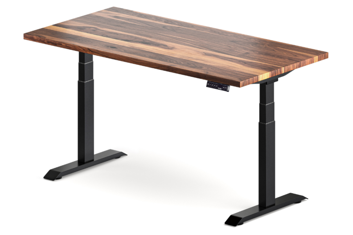 burotic Achiever Standing Desk: Walnut Solid Wood