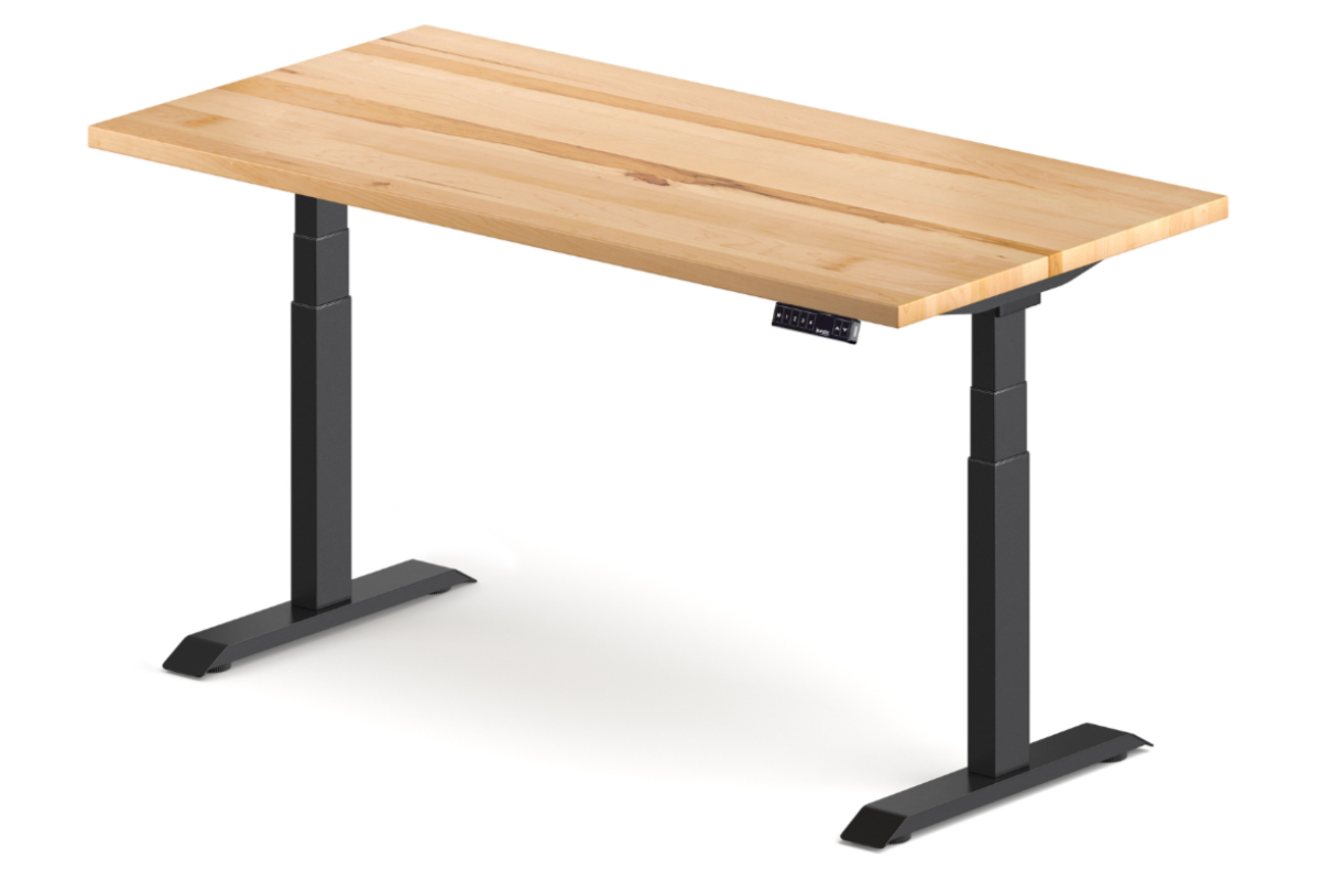 burotic Pioneer Standing Desk: Maple Solid Wood