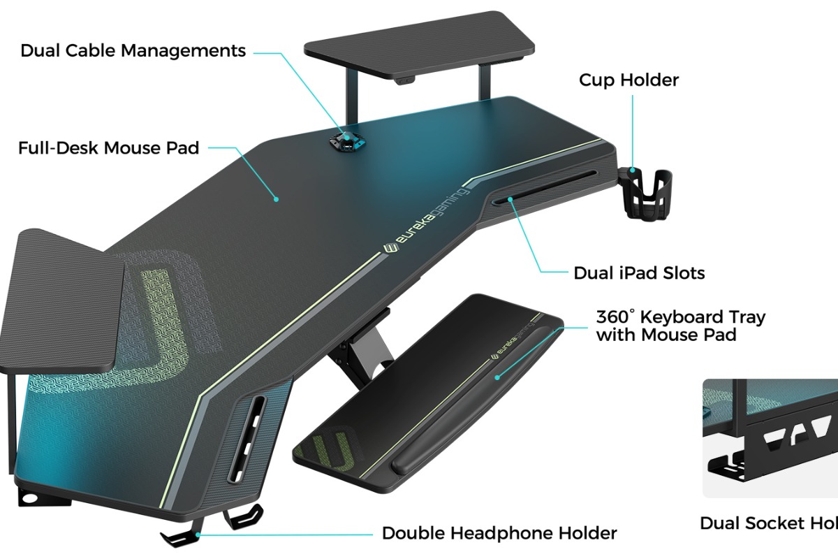 The Twillery Co.® Amira 60.8'' Gaming Desk Racing Style Office