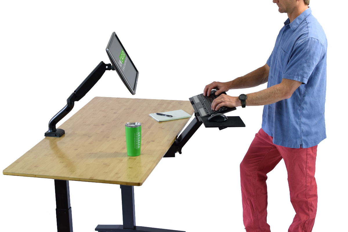 Uncaged Ergonomics KT2 and Sit Stand Keyboard Tray