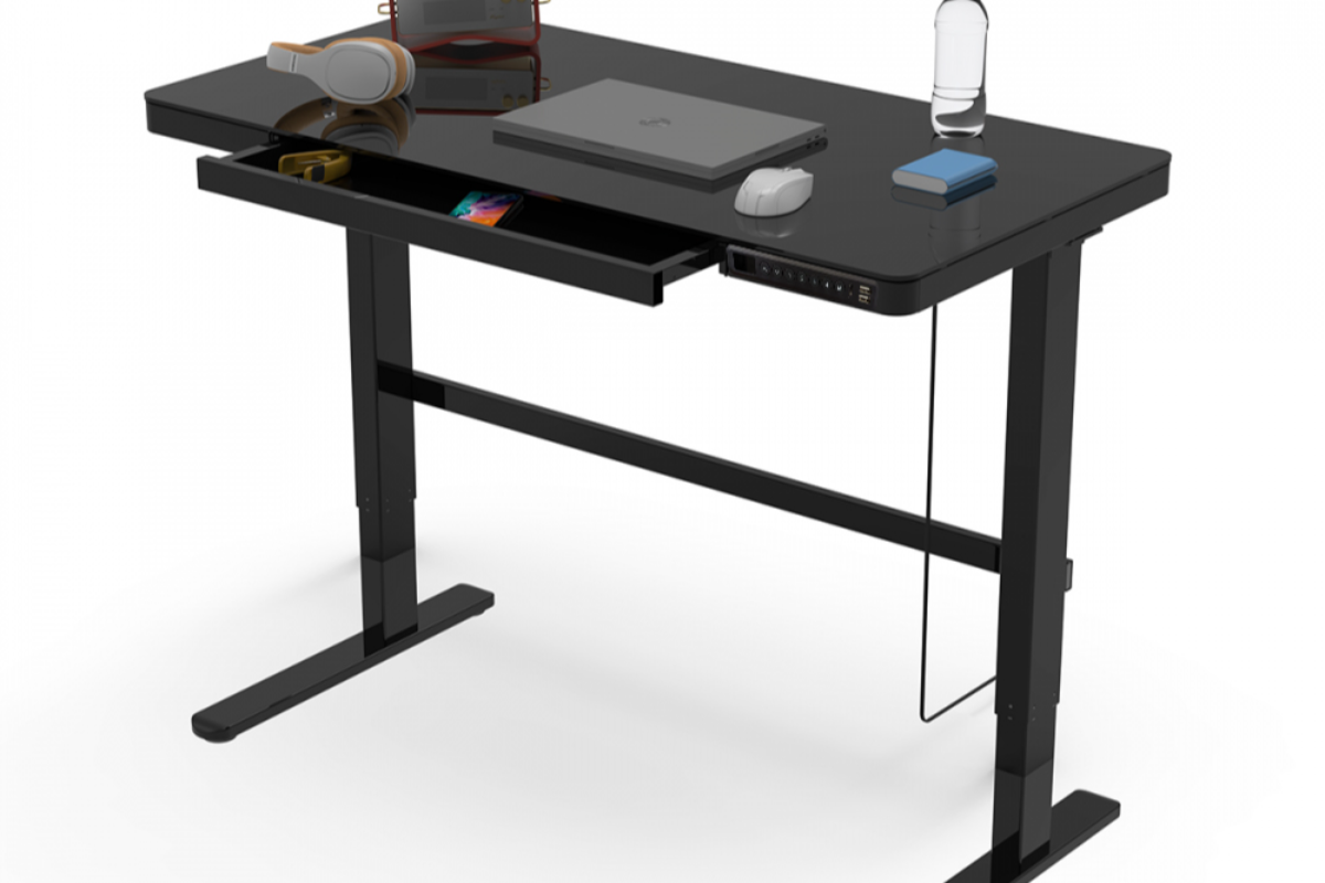 Uncaged Ergonomics Glass SmartDesk Drawer & USB ports