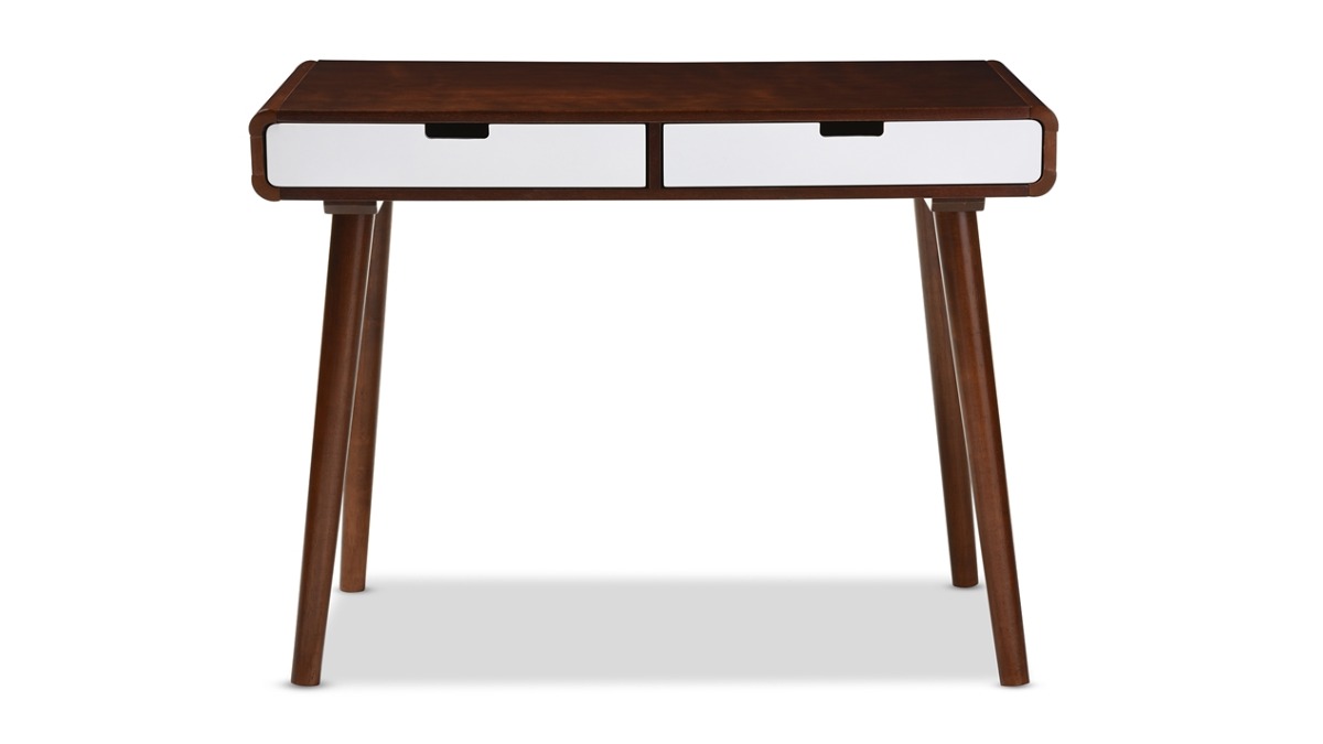 Skyline Décor  2-drawer Wood Writing Desk: Two-tone