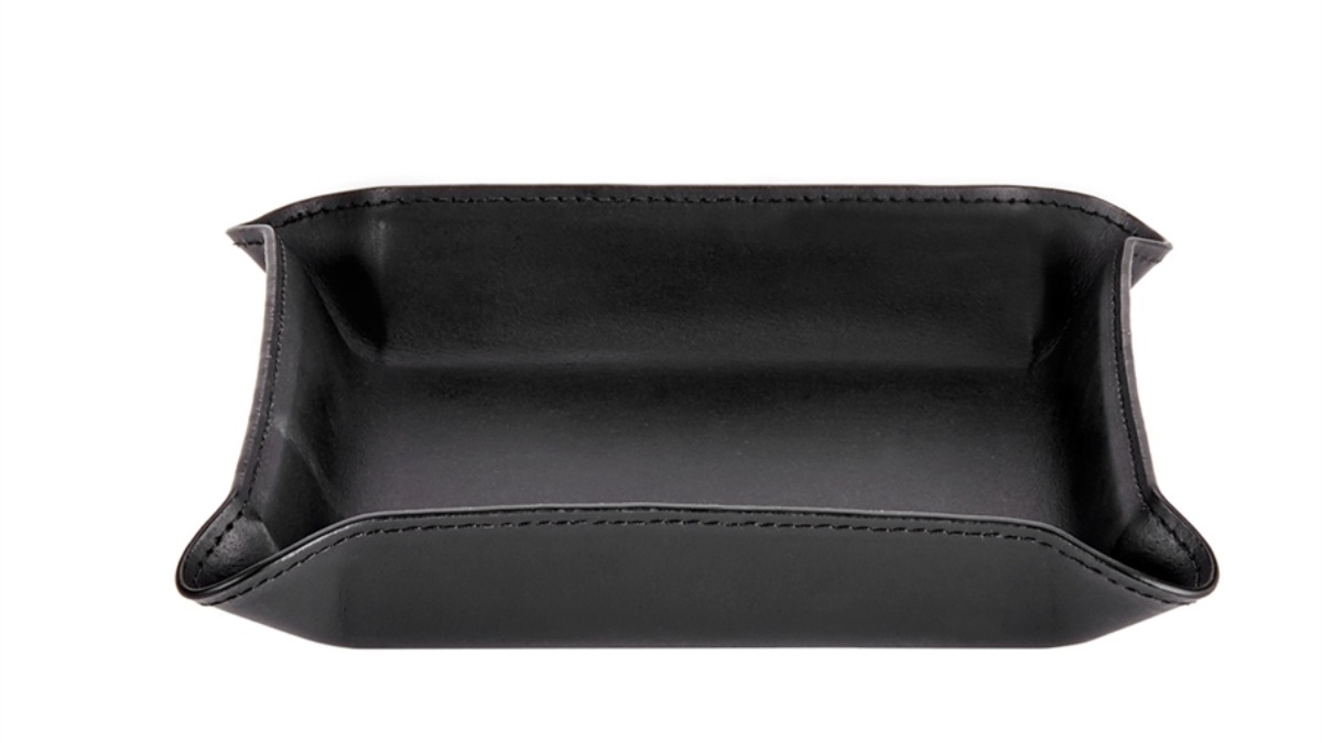 Graphic Image Moldable Bonded Leather Catchall