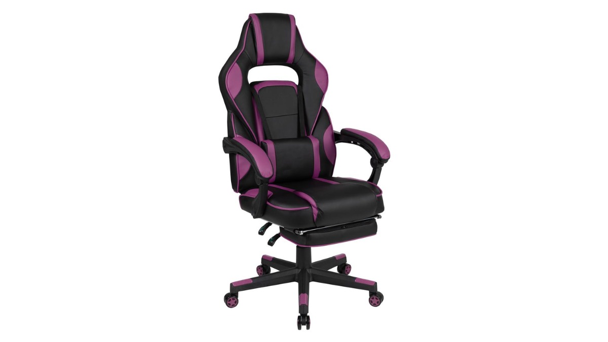 Skyline Decor X40 Gaming Chair: Slide-Out Footrest