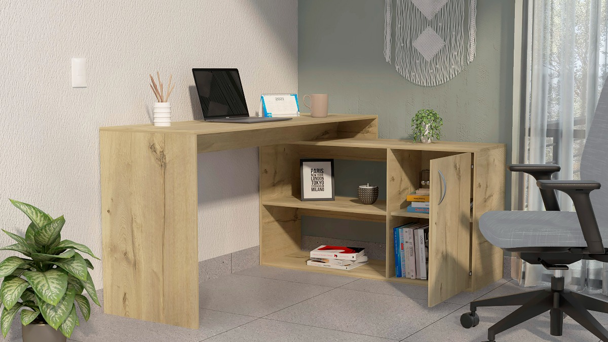 FM FURNITURE Dallas L-Shaped Home Office Desk