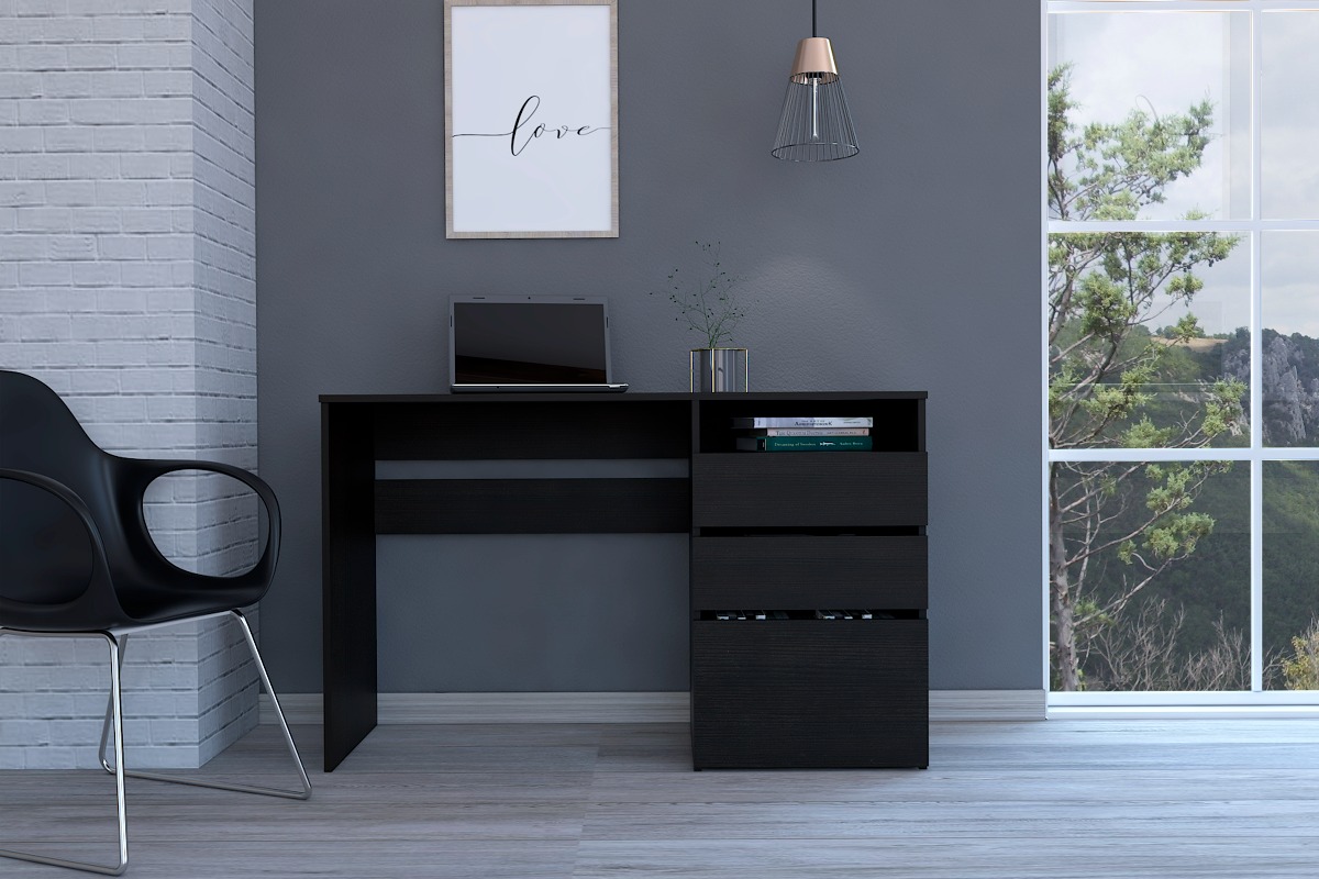FM FURNITURE Louisiana computer Desk: with three drawers