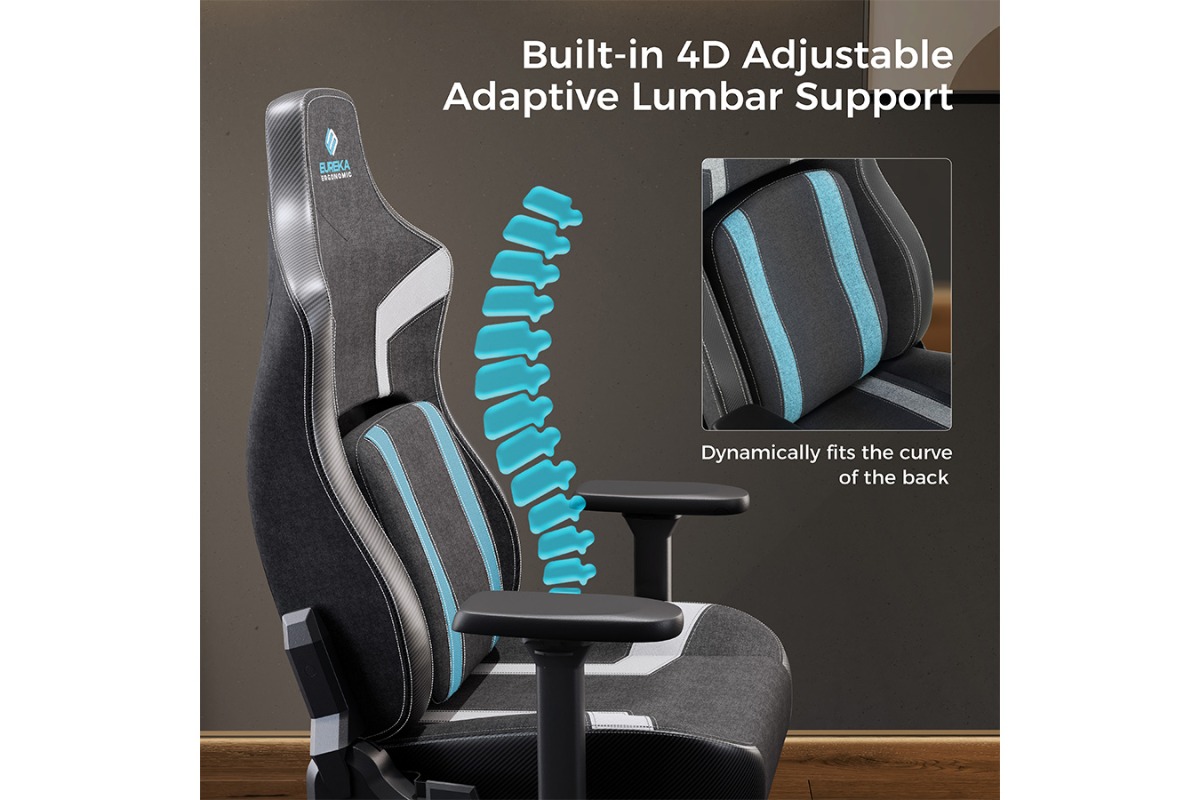 The Best Office Chair, Gaming Chair | Adaptive Lumbar Support | Python II, Gray