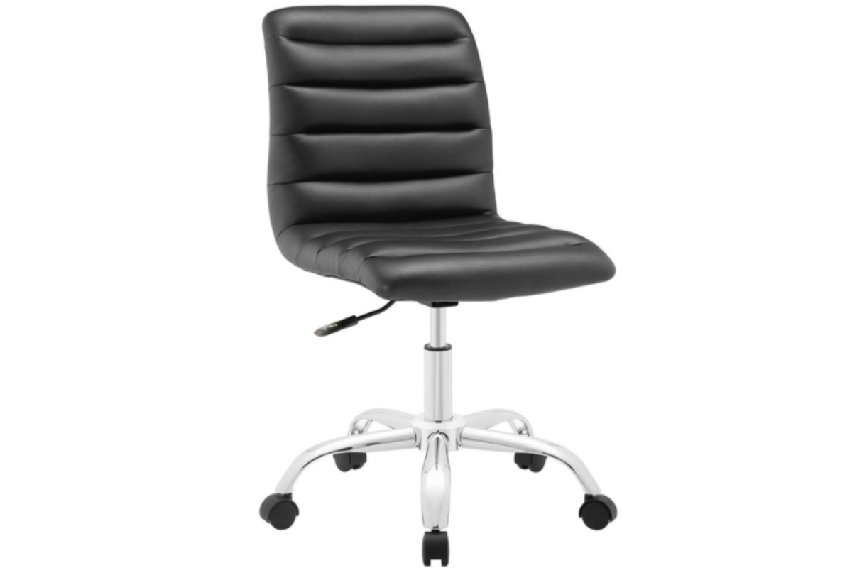 Ripple Armless Mid Back Vinyl Office Chair