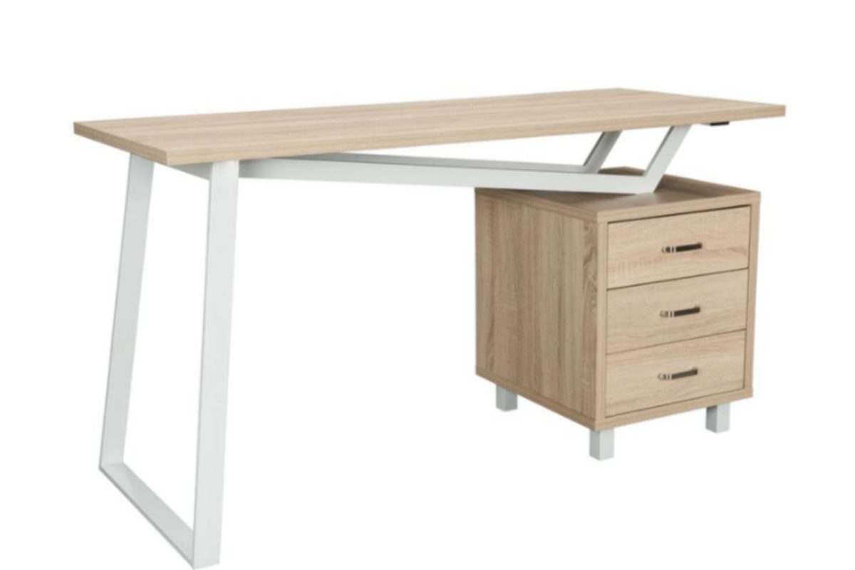 Trio Supply House Modern Design Computer Desk with Storage: Sand