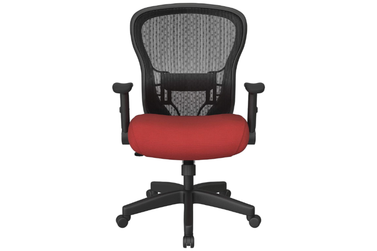 Office Star Products Deluxe R2 SpaceGrid Back Chair with Memory