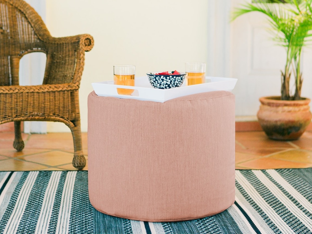 Spring Outdoor Ottoman / Side Table