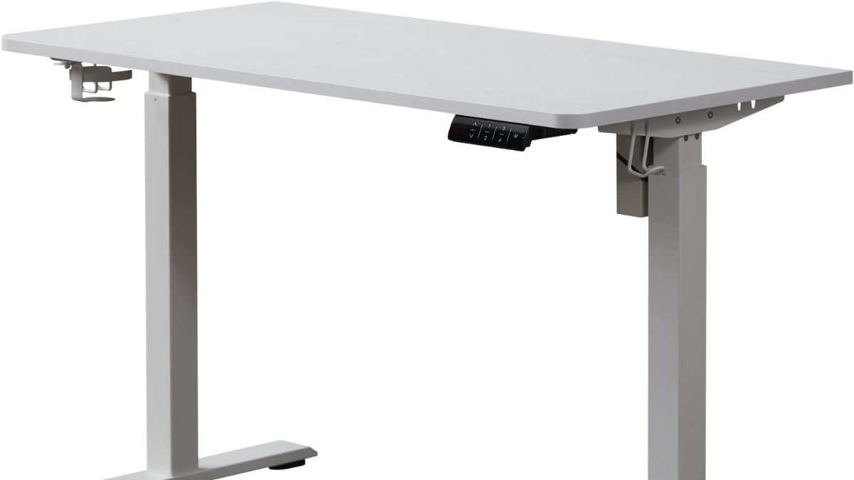 Kowo K3041 Standing Desk: Pegboard & Drawer
