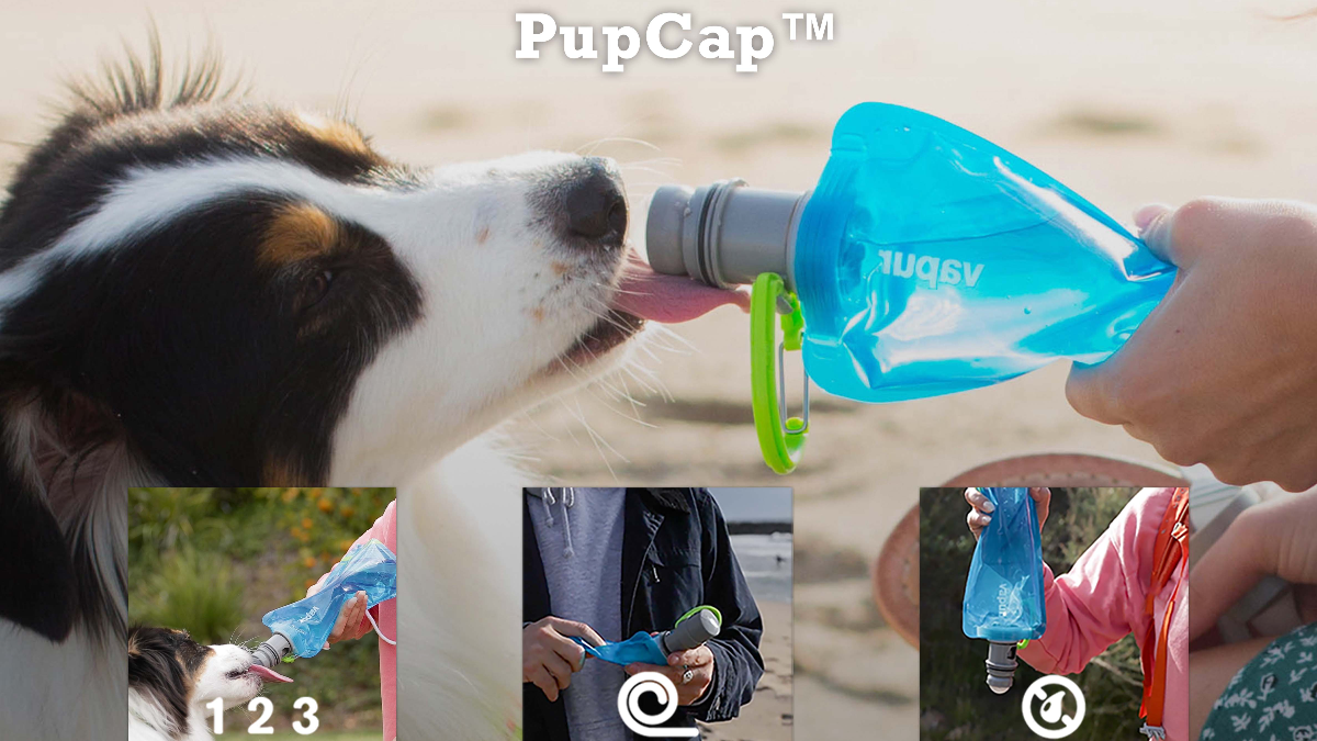 Vapur EZ Lick Portable Dog Water Bottle Whiteout