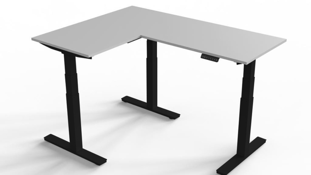 The Rise Up L-Shaped Corner Electric Standing Desk